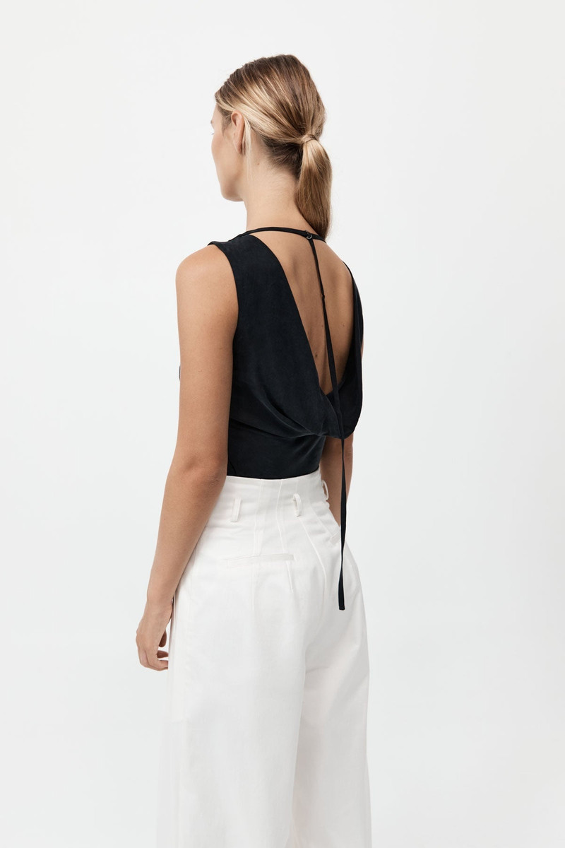 Draped Cowl Top - Black 3