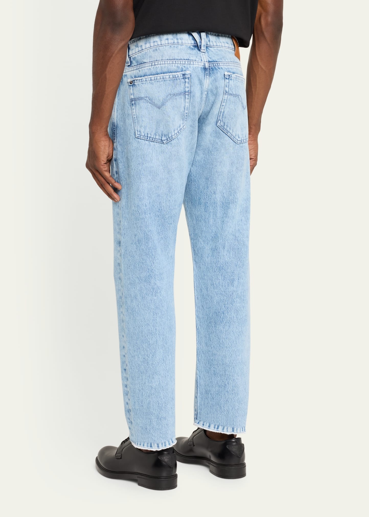 Men's Raw-Cut Baggy Jeans - 3