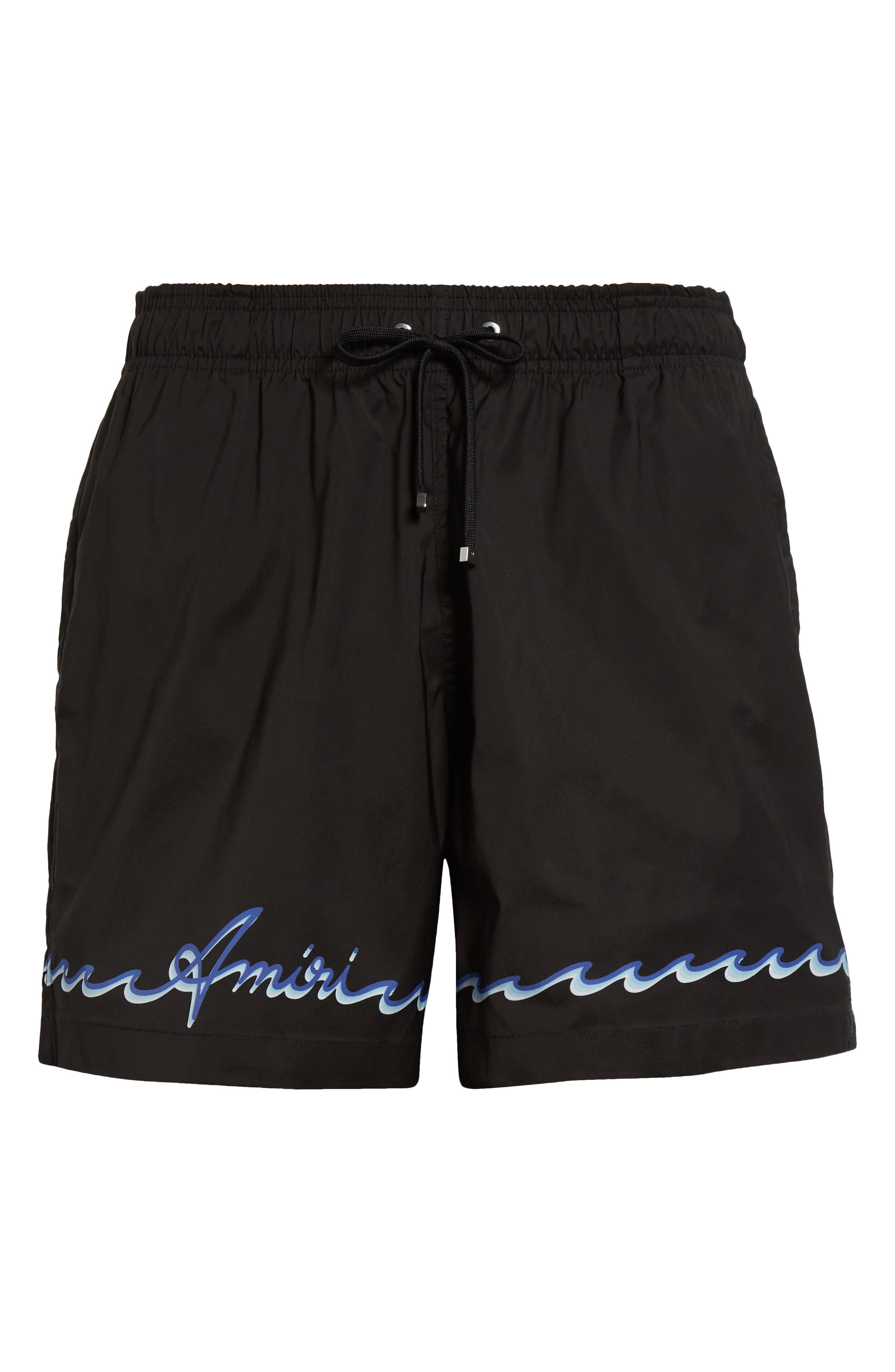 AMIRI Wave Logo Swim Trunks in Black at Nordstrom - 7