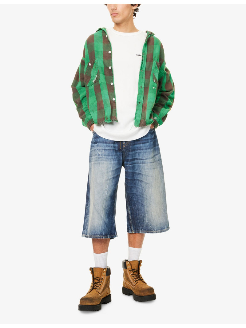 SAINT M×××××× Embroidered Waffle-Texture Cotton T-Shirt outlook
