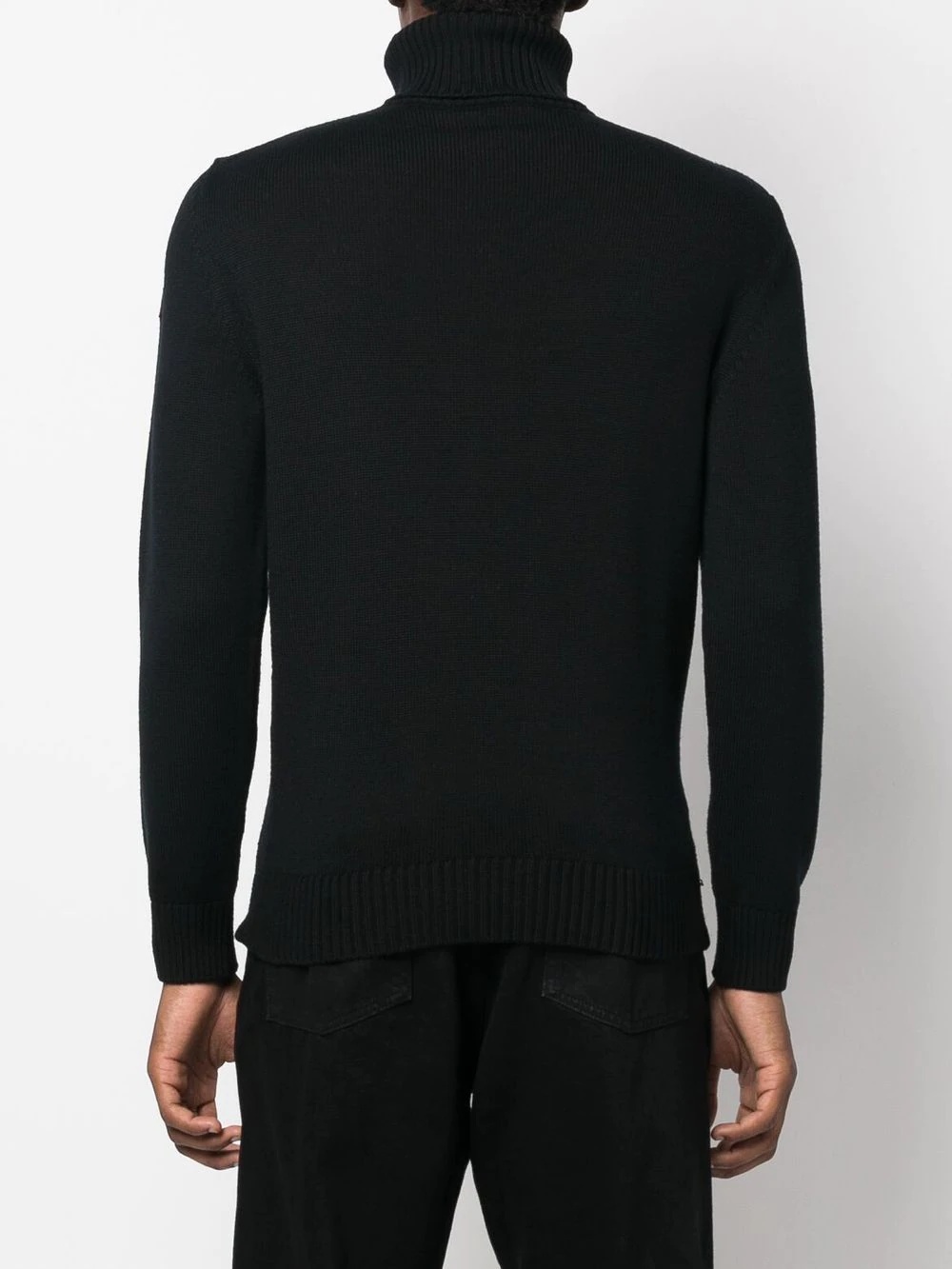 logo-patch roll neck jumper - 4