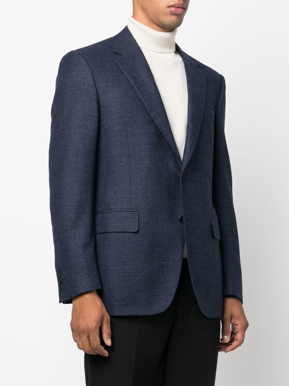 single-breasted wool blazer - 3