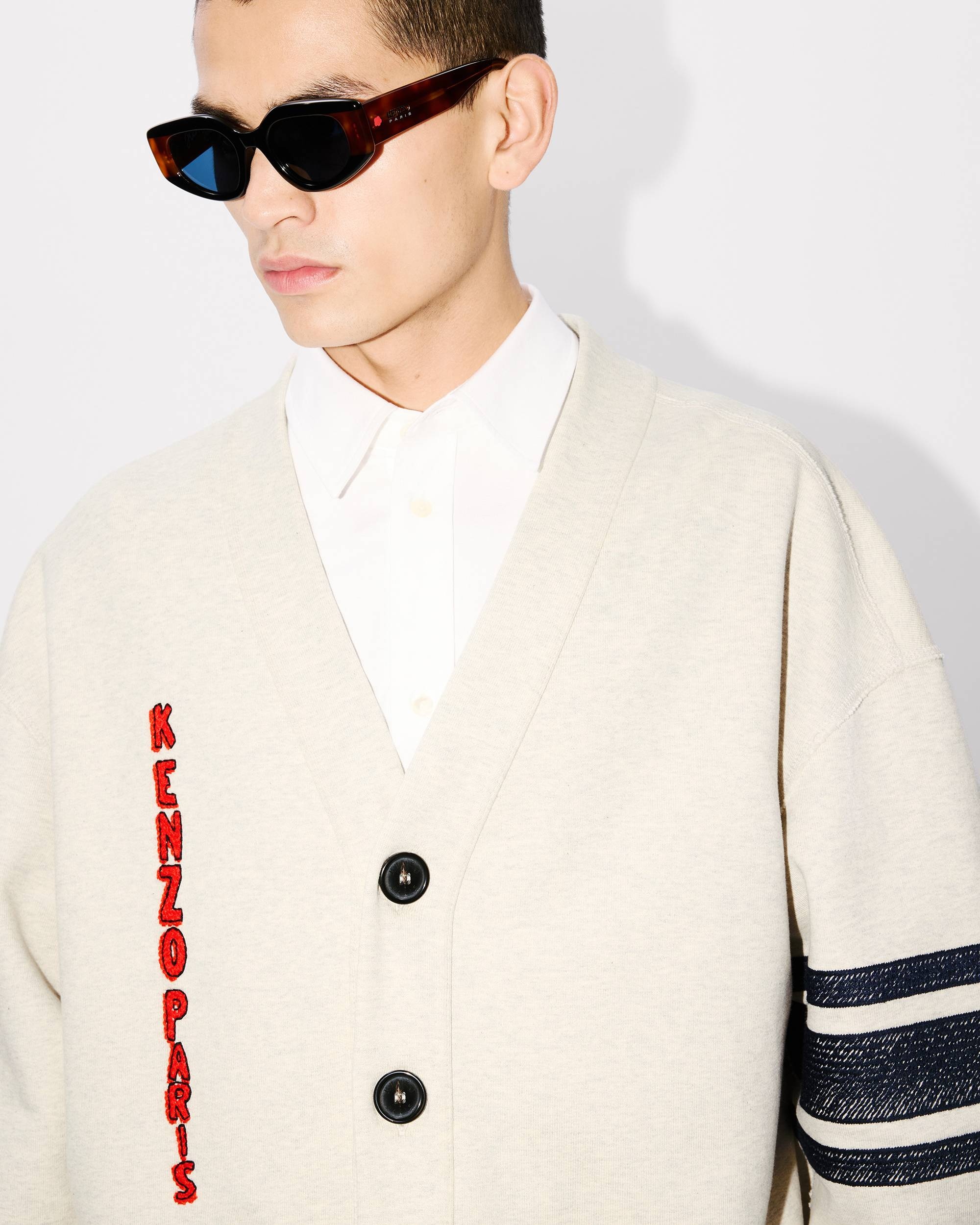 'KENZO Drawn Varsity' super-oversize embroidered cardigan - 6