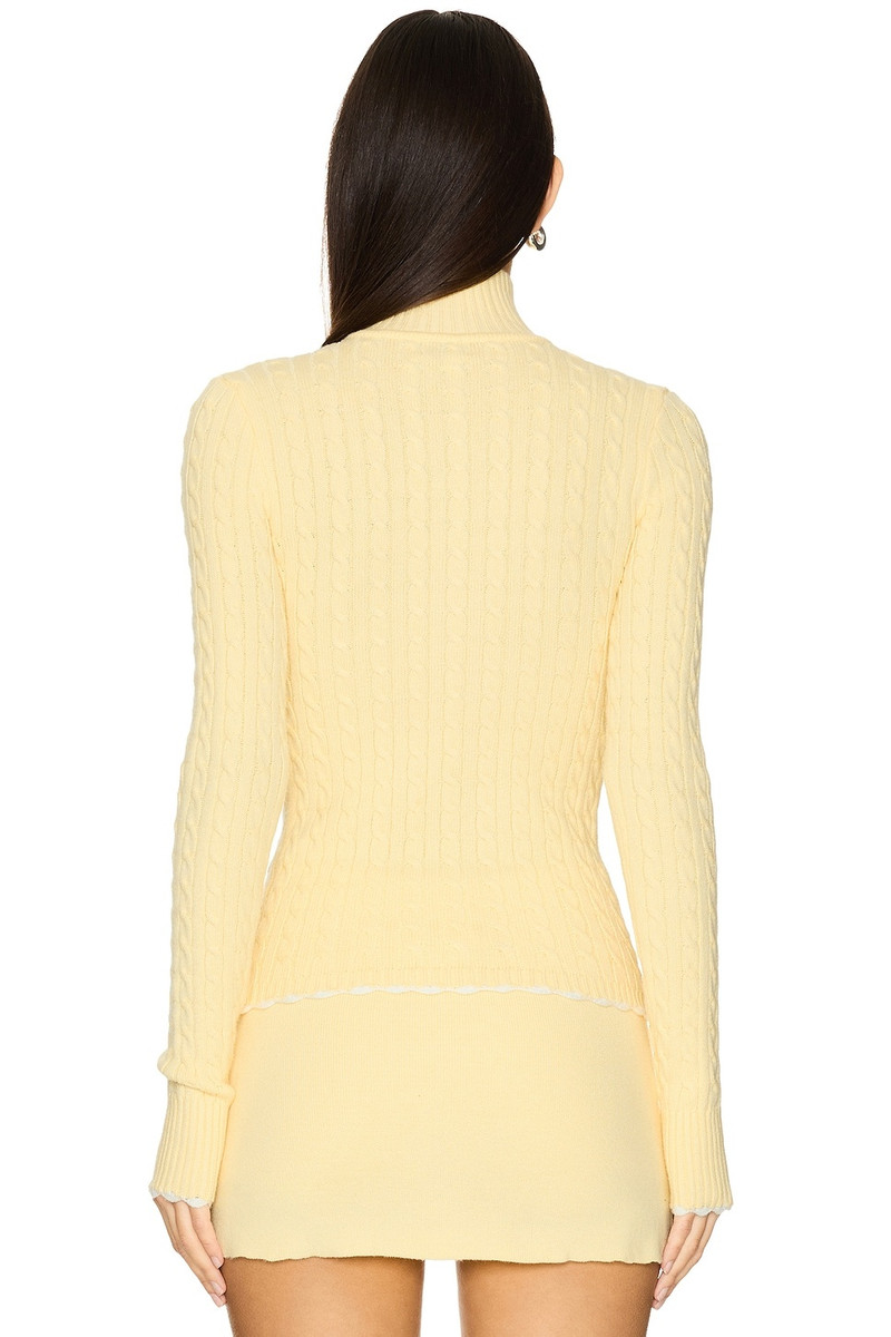 Frankies Bikinis Carter Cable Knit Sweater outlook