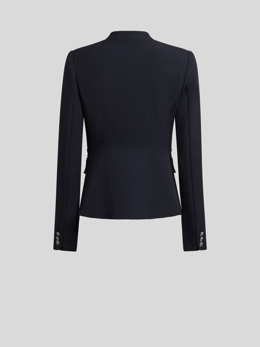 SINGLE-BREASTED JACKET WITH PEPLUM DETAIL - 5