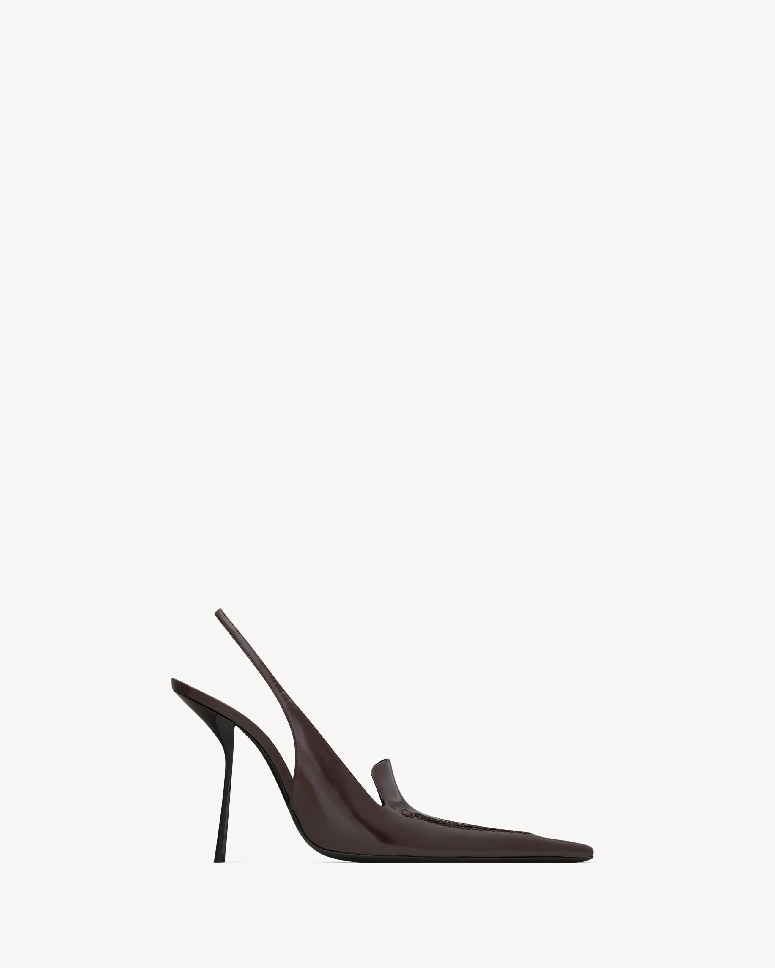 VOLTAIRE SLINGBACK PUMPS IN GLAZED LEATHER - 1