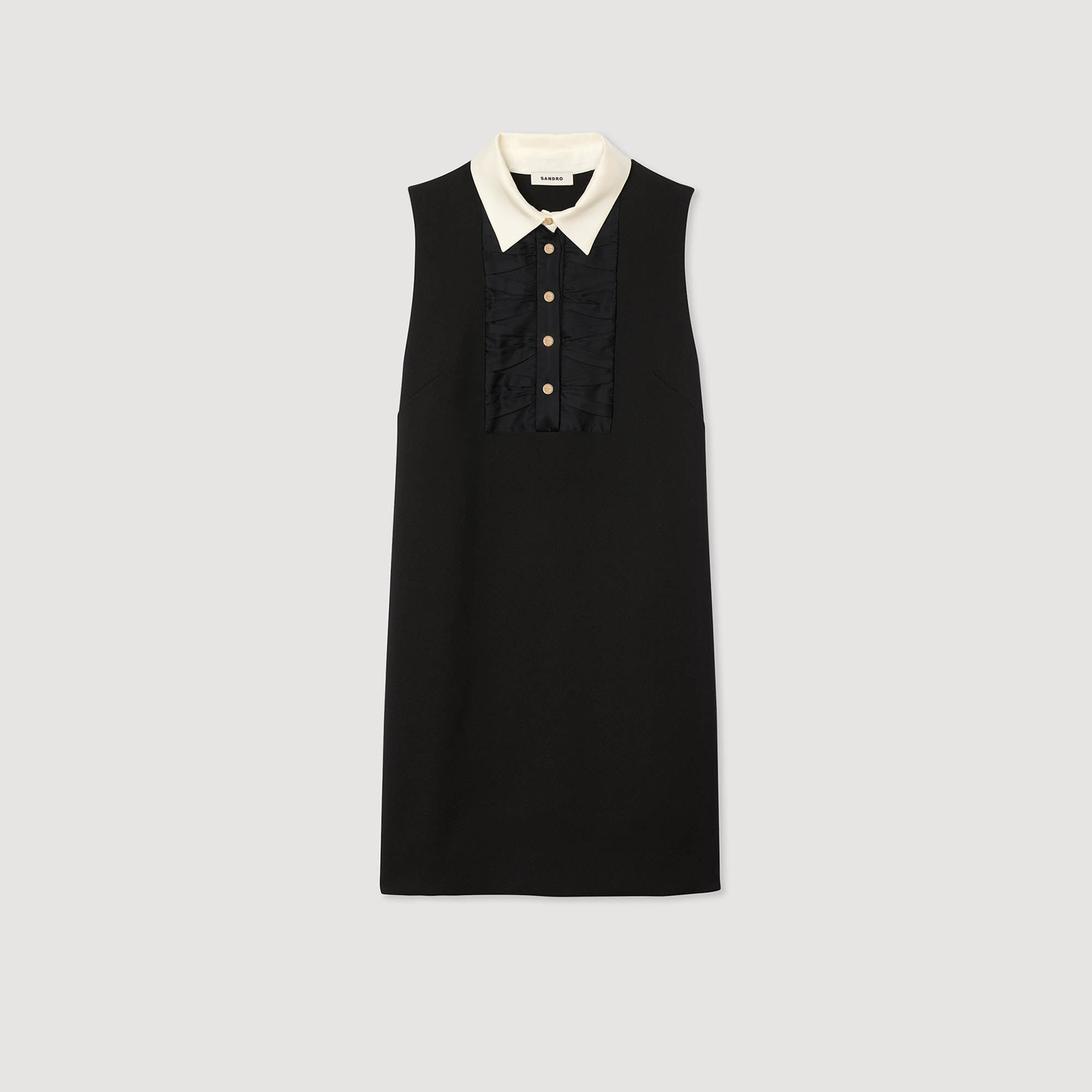 MINI DRESS WITH CONTRAST COLLAR - 6