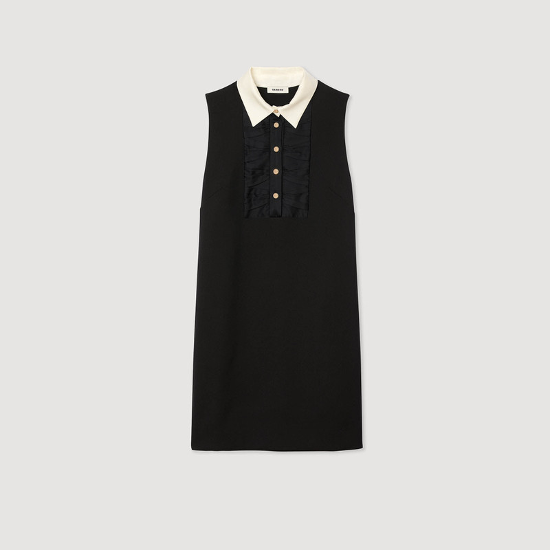 MINI DRESS WITH CONTRAST COLLAR 1