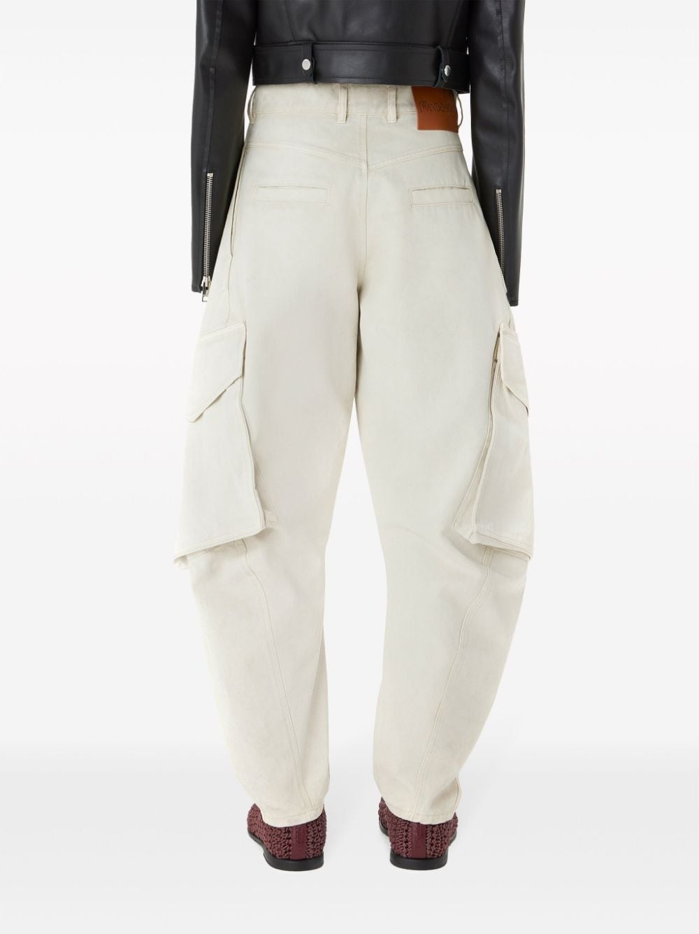 twisted cargo jeans - 4