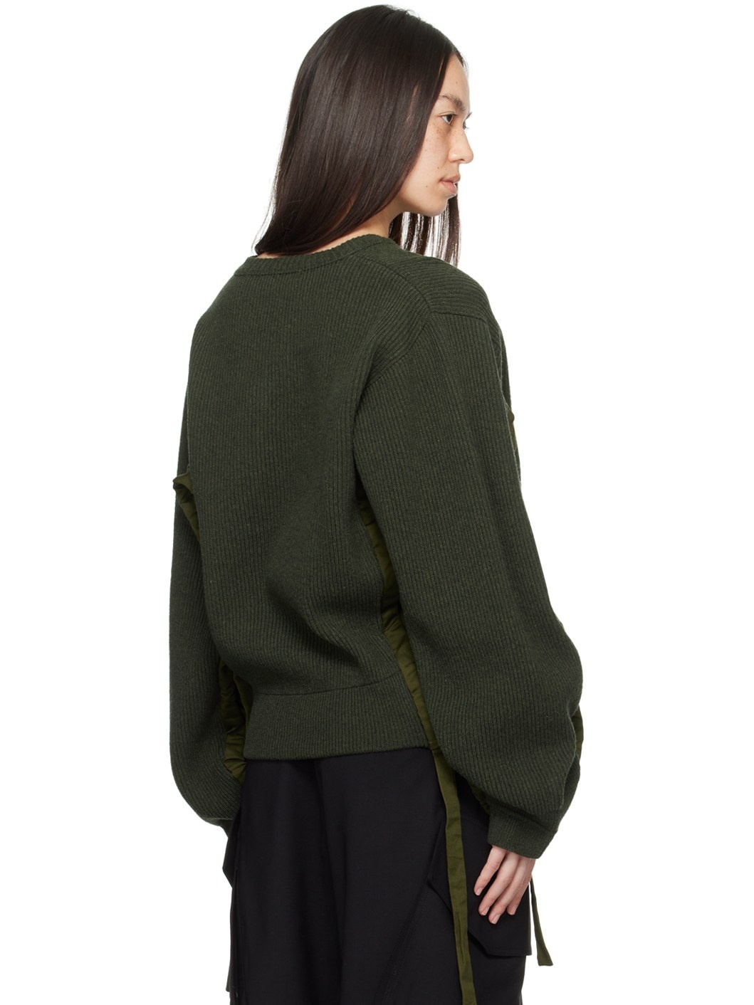 Green Drawstring Sweater - 3