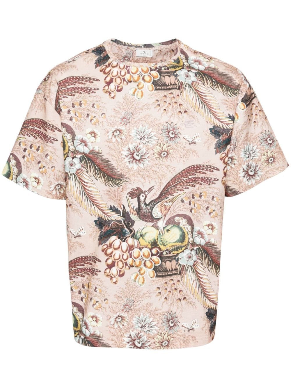 botanical-print cotton T-shirt - 1