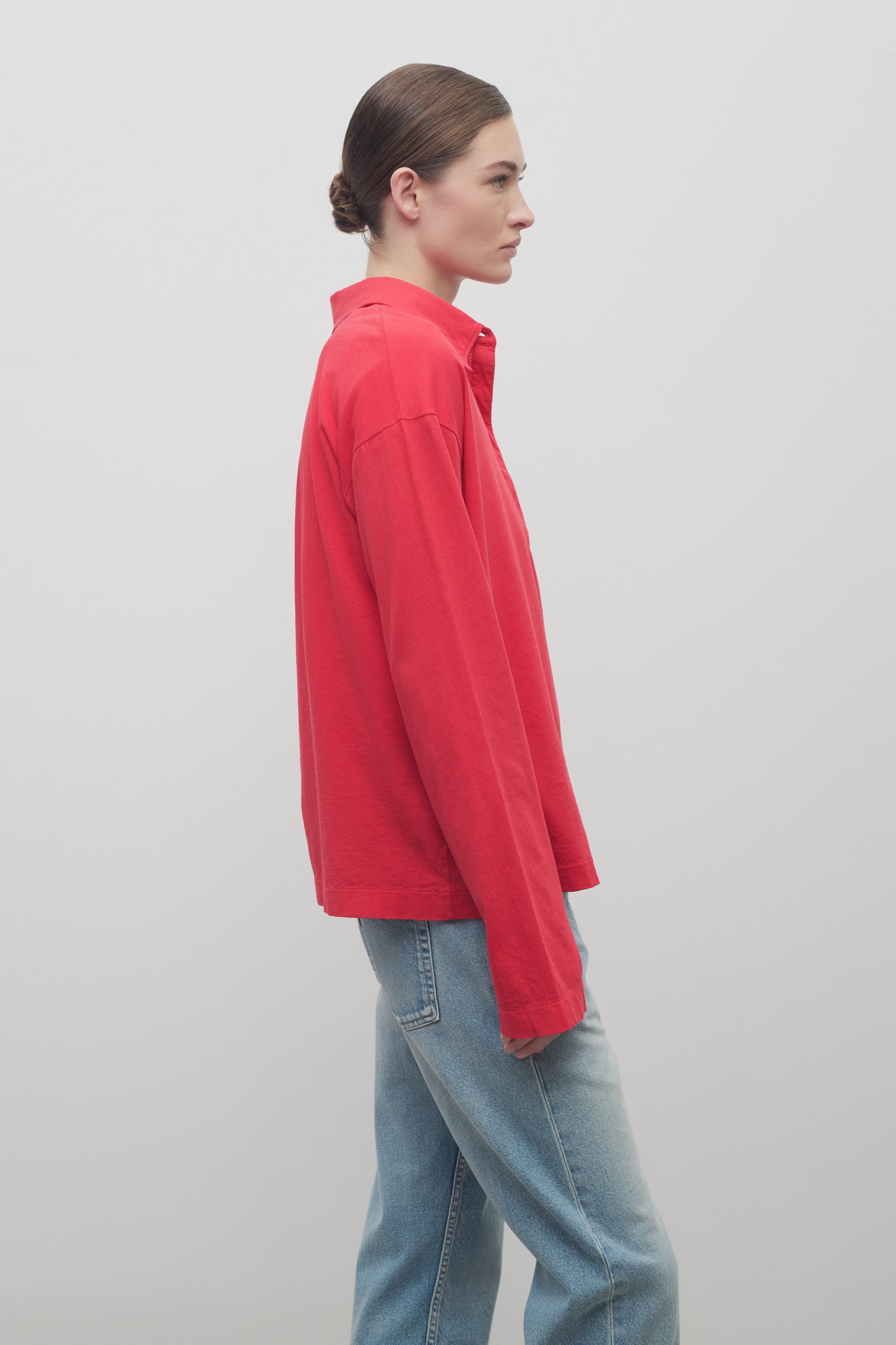 Tシャツ・カットソー [The Row] Roddie Top in Cotton Roddie Top Beige in Cotton – The Row