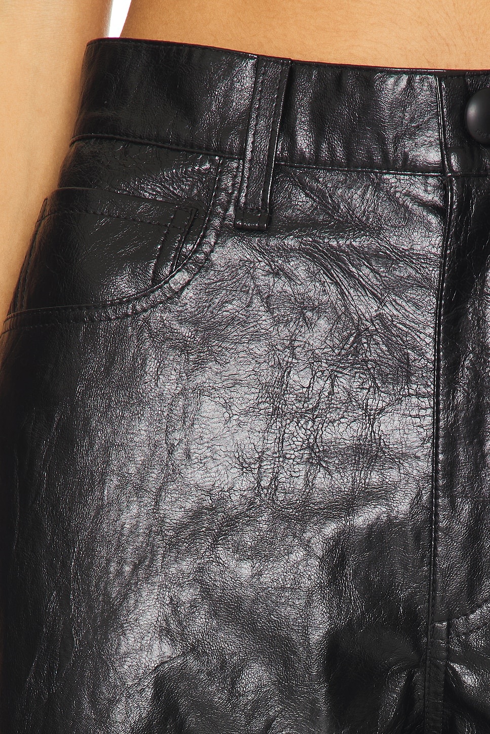 Shea Faux Leather Foil Pant - 6