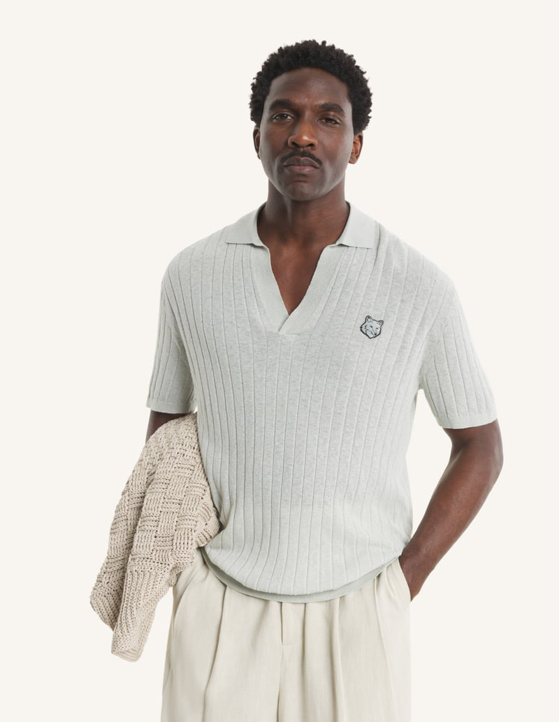 Maison Kitsuné LINEN COTTON SHORT SLEEVE POLO outlook