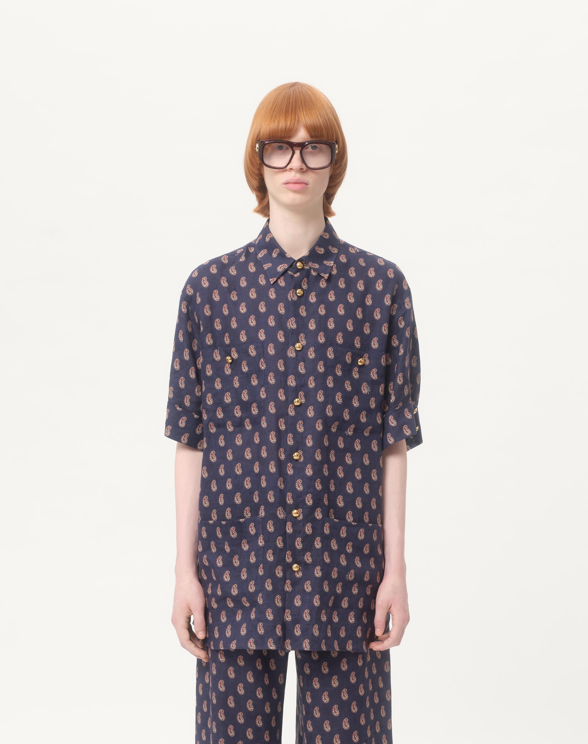 LIGHTWEIGHT LINEN SHIRT WITH VOYAGE IMAGINAIRE PRINT - 3
