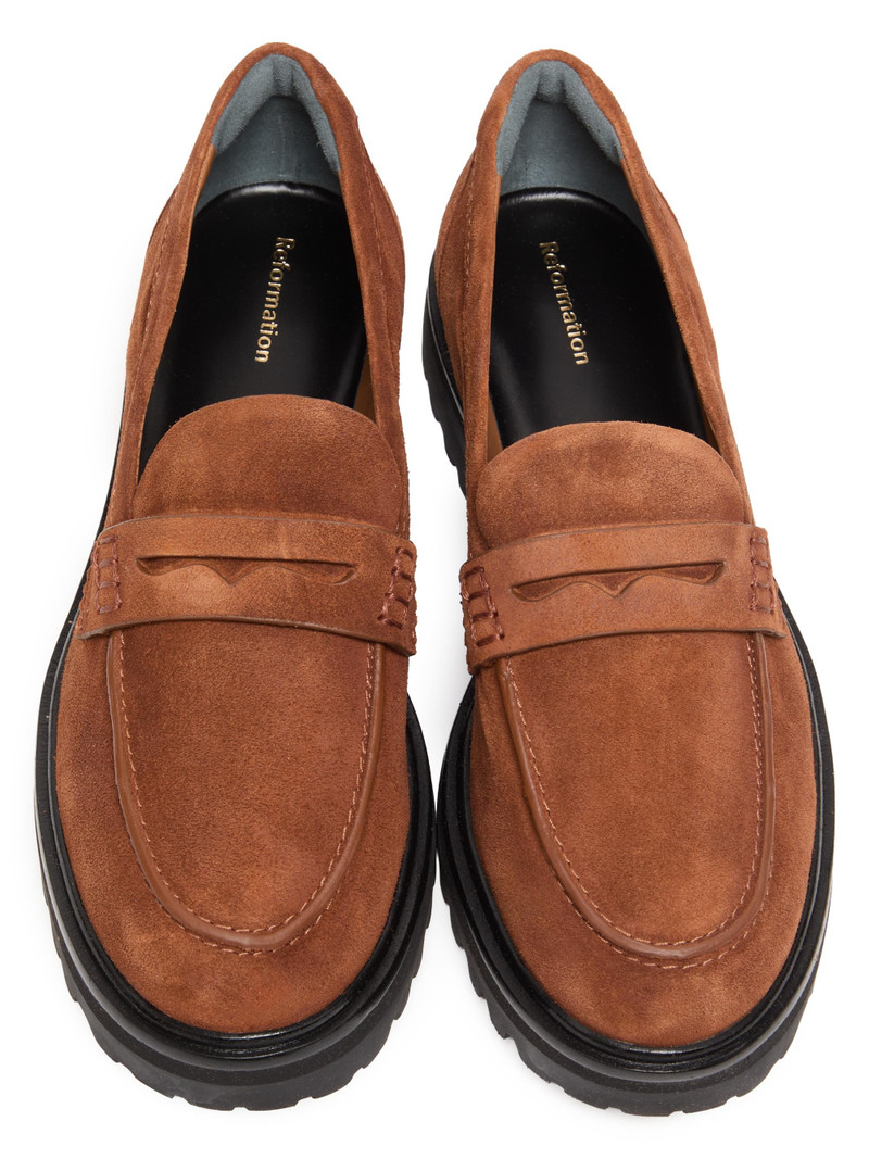 Women's Agathea 40MM Suede Lug-Sole Loafers - Cavalier Suede 4