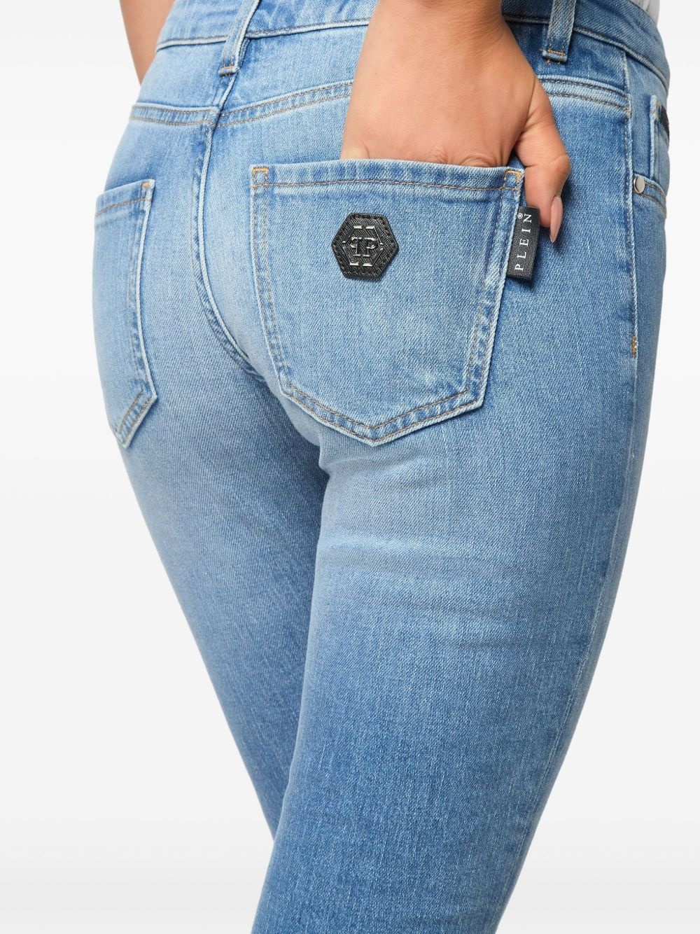 logo-patch jeans - 4