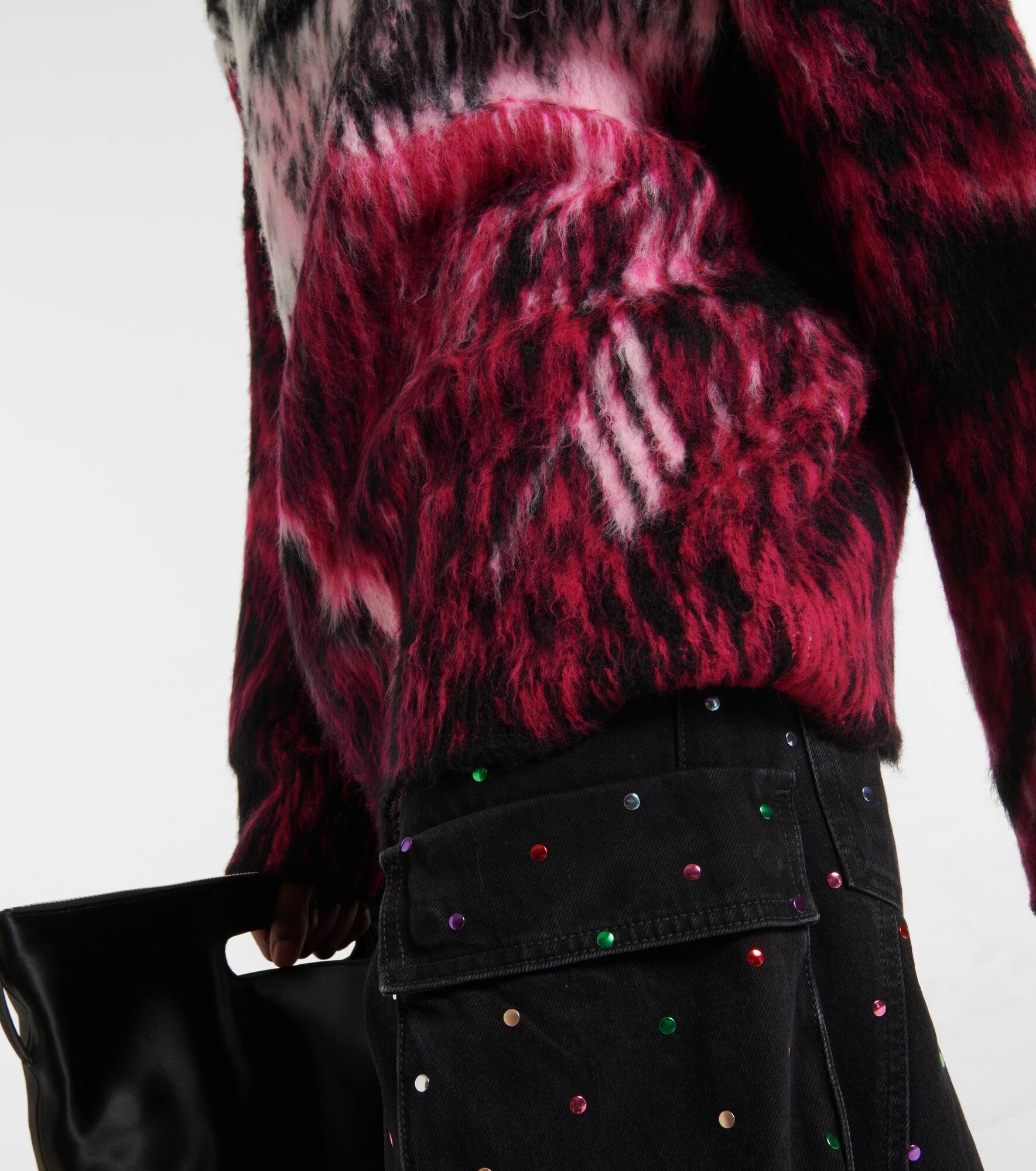 Oversized wool-blend jacquard sweater - 5