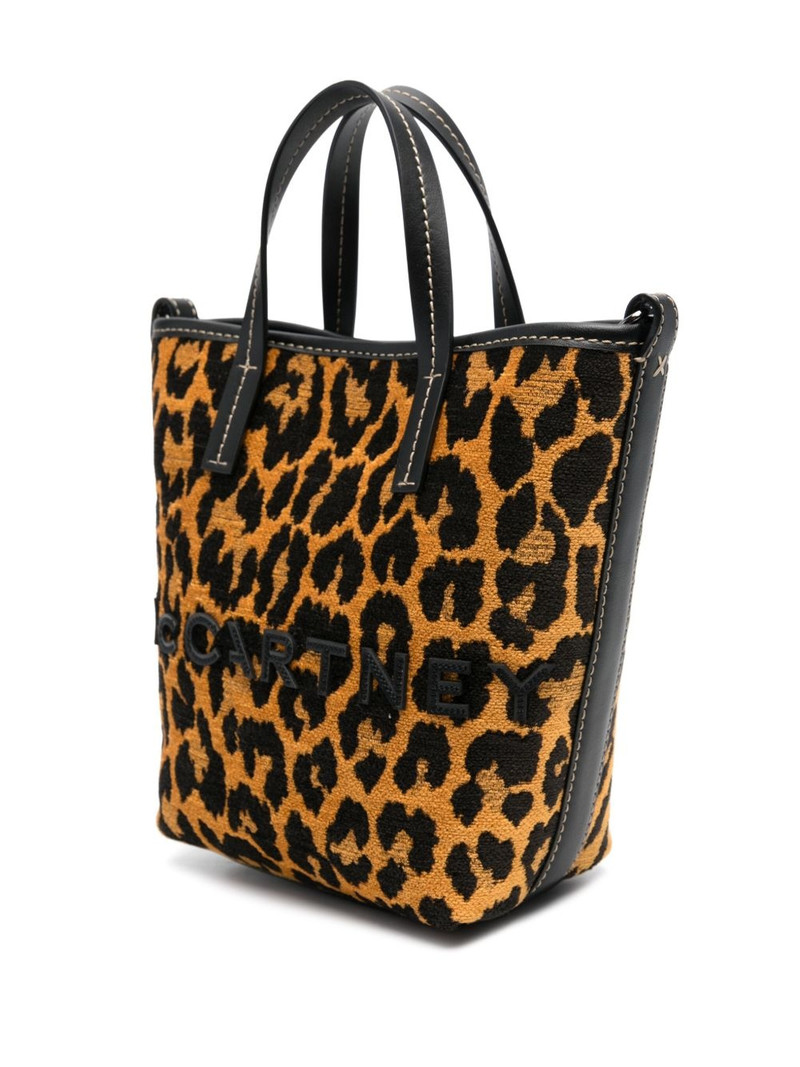 leopard-jacquard bucket bag 3