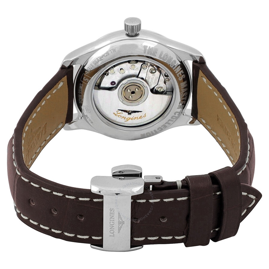 Longines Master Collection Silver Dial Brown Leather Band Stainless Steel Case Automatic Ladies Watc - 3