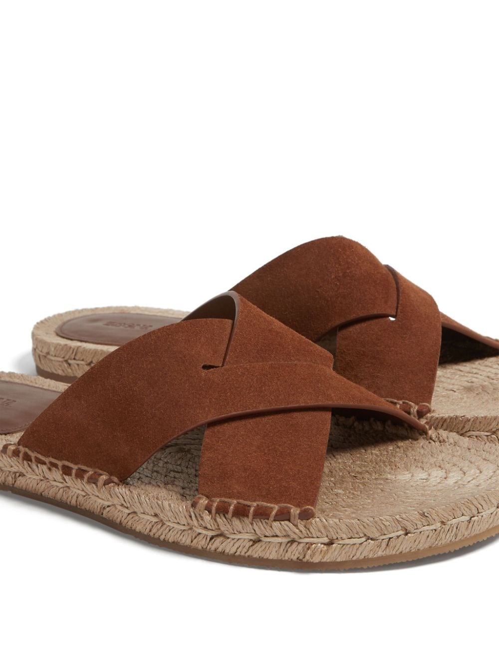 crossover-strap suede sandals - 3