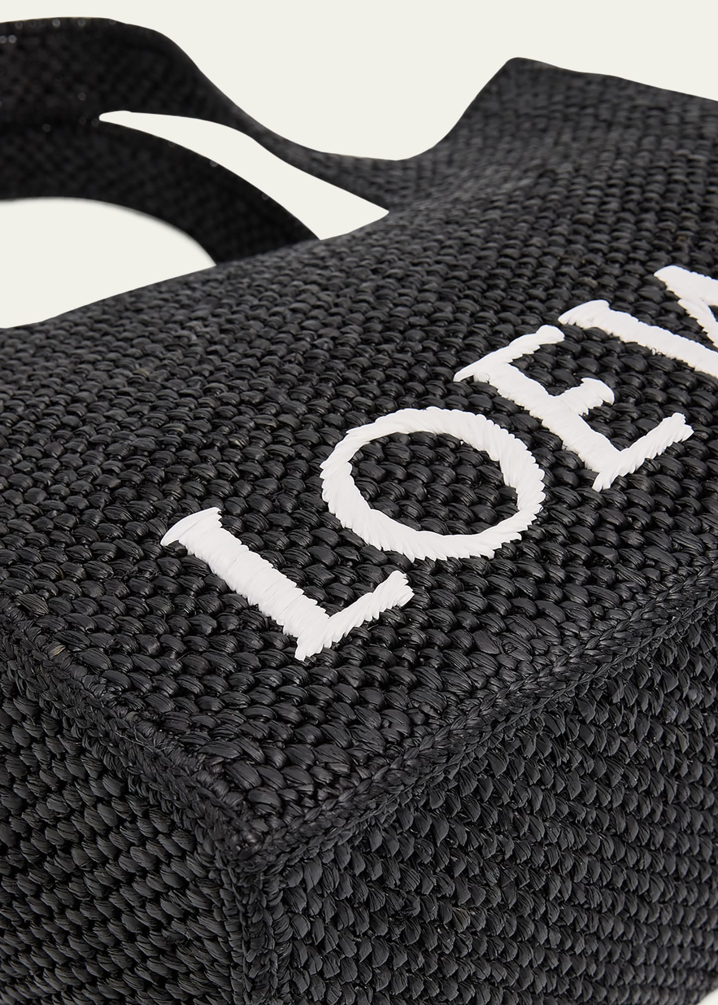 Logo Medium Tote Bag in Raffia - 5