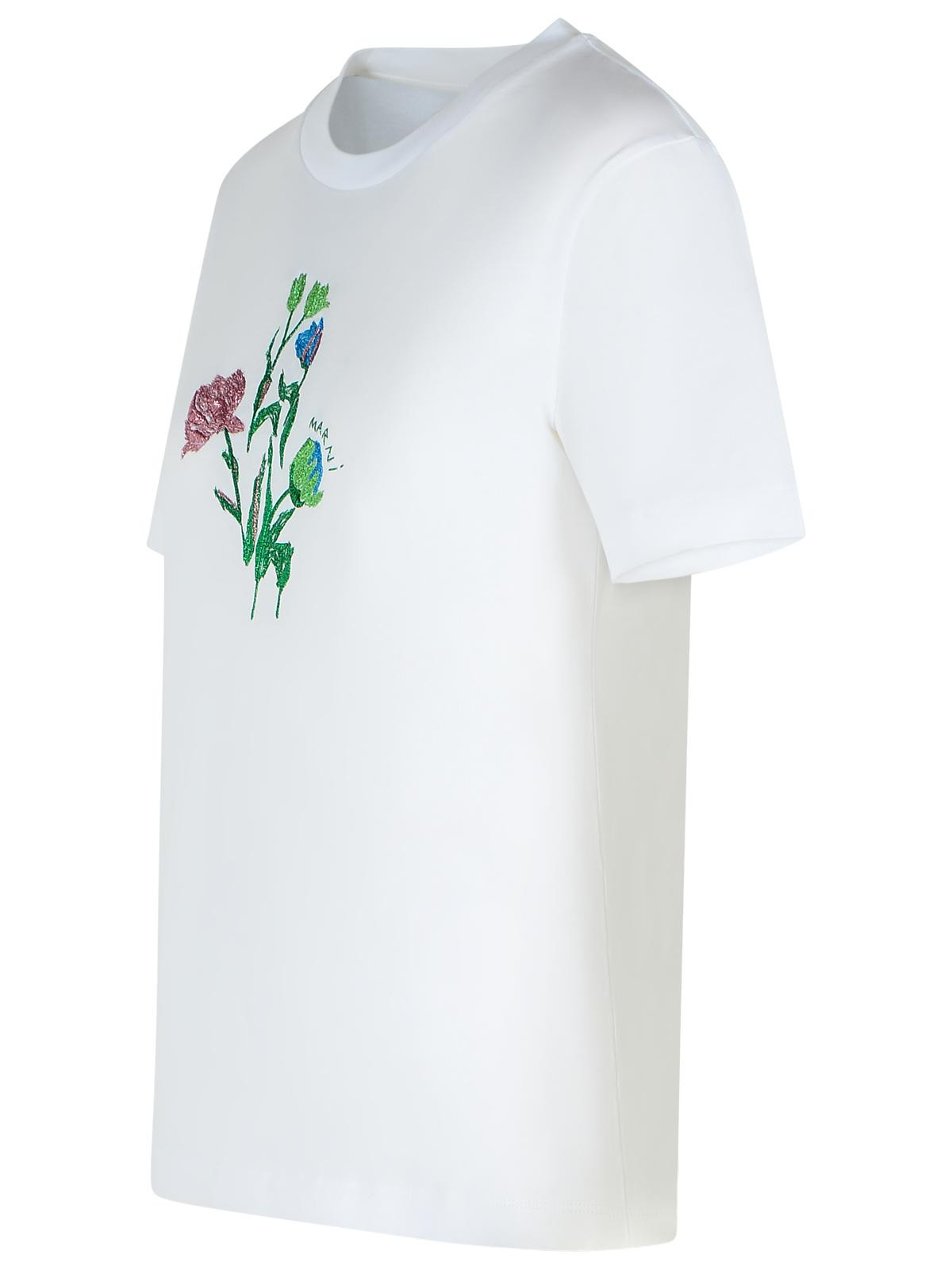 Marni White Cotton T-Shirt Women - 2