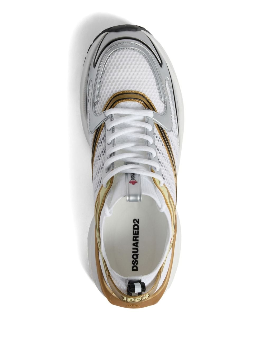 Dash panelled mesh sneakers - 4