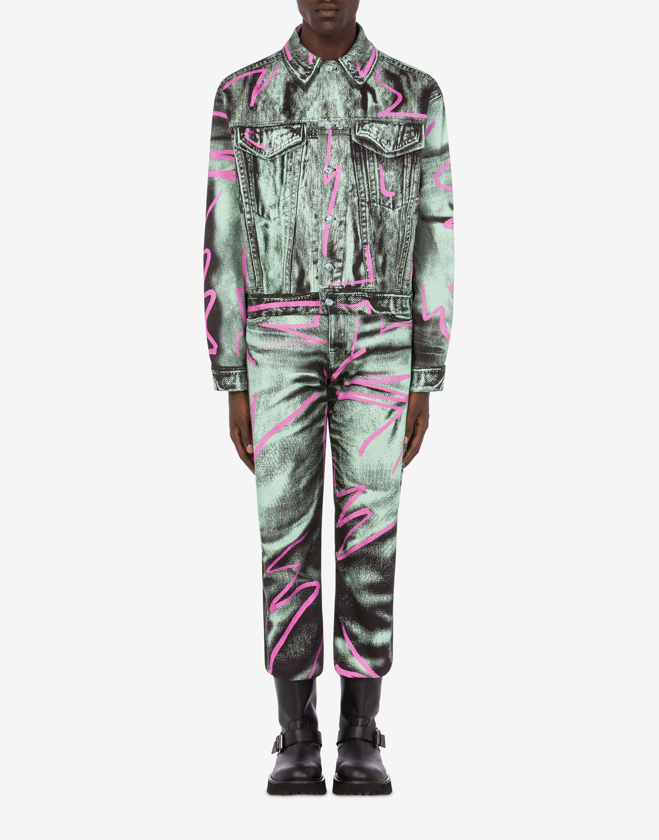 SHADOWS & SQUIGGLES COTTON BULL DENIM JACKET - 2