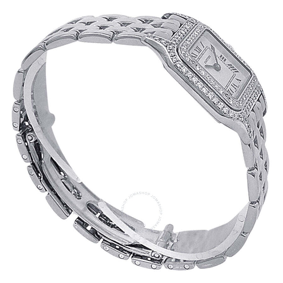Pre-owned Cartier Panthere Quartz Diamond White Dial Ladies Watch WF3118F3 - 3