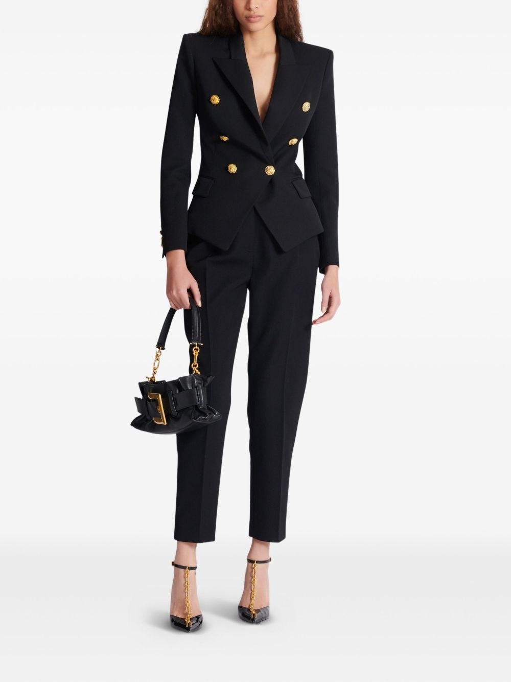 double-breasted fitted jacket - 2