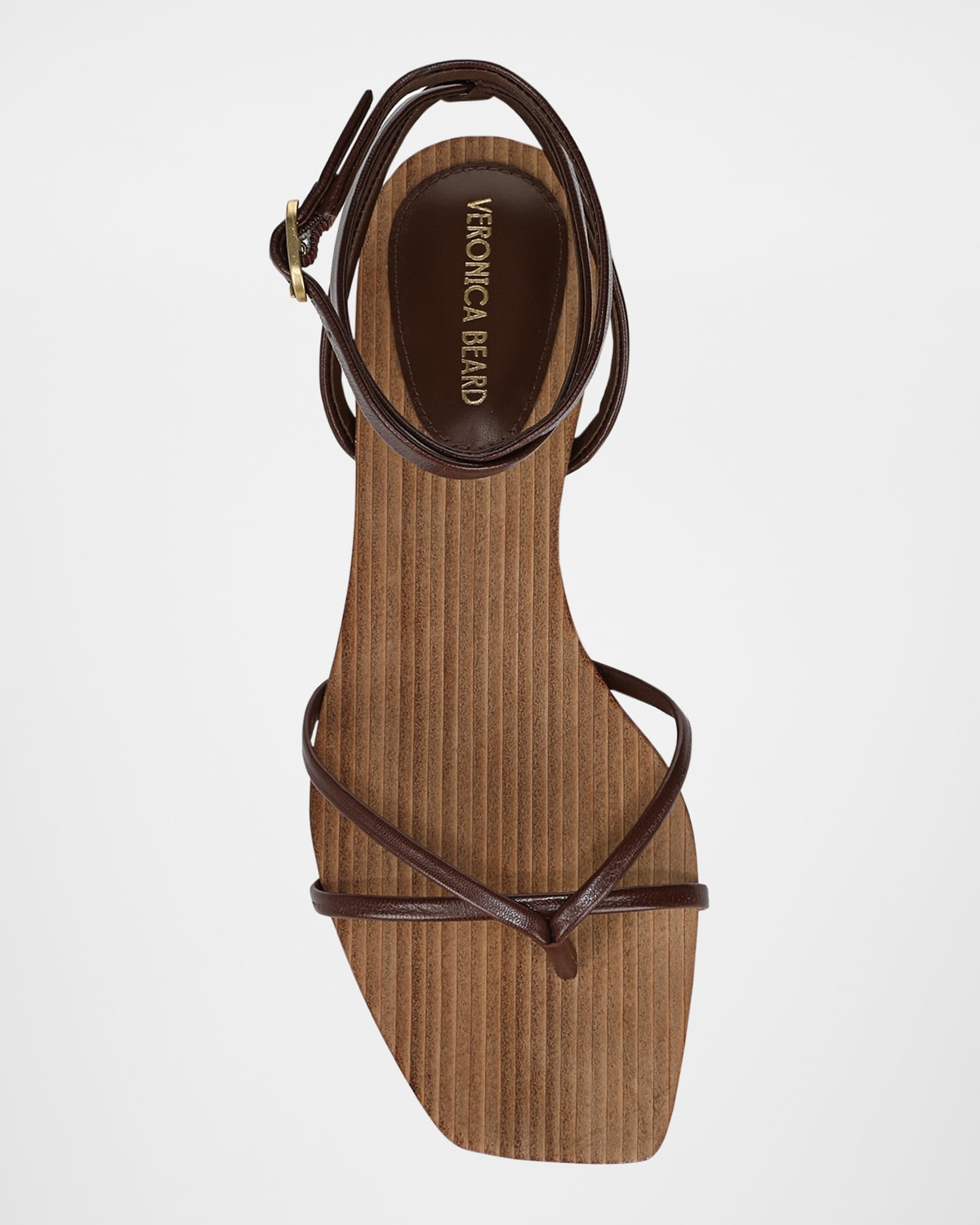 Allegra Leather Flat Ankle-Strap Sandals - 6