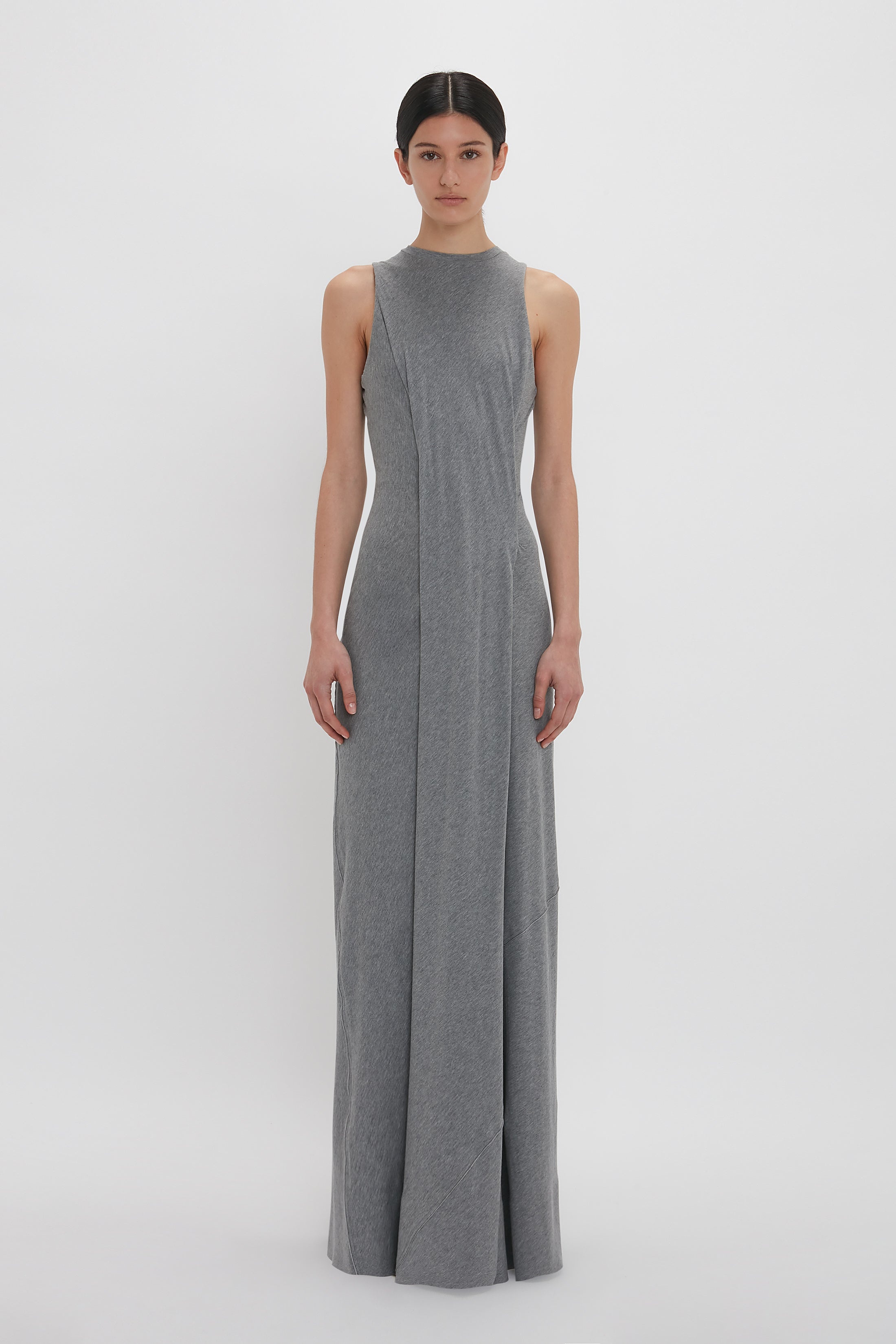 Frame Detailed Maxi Dress In Titanium - 2