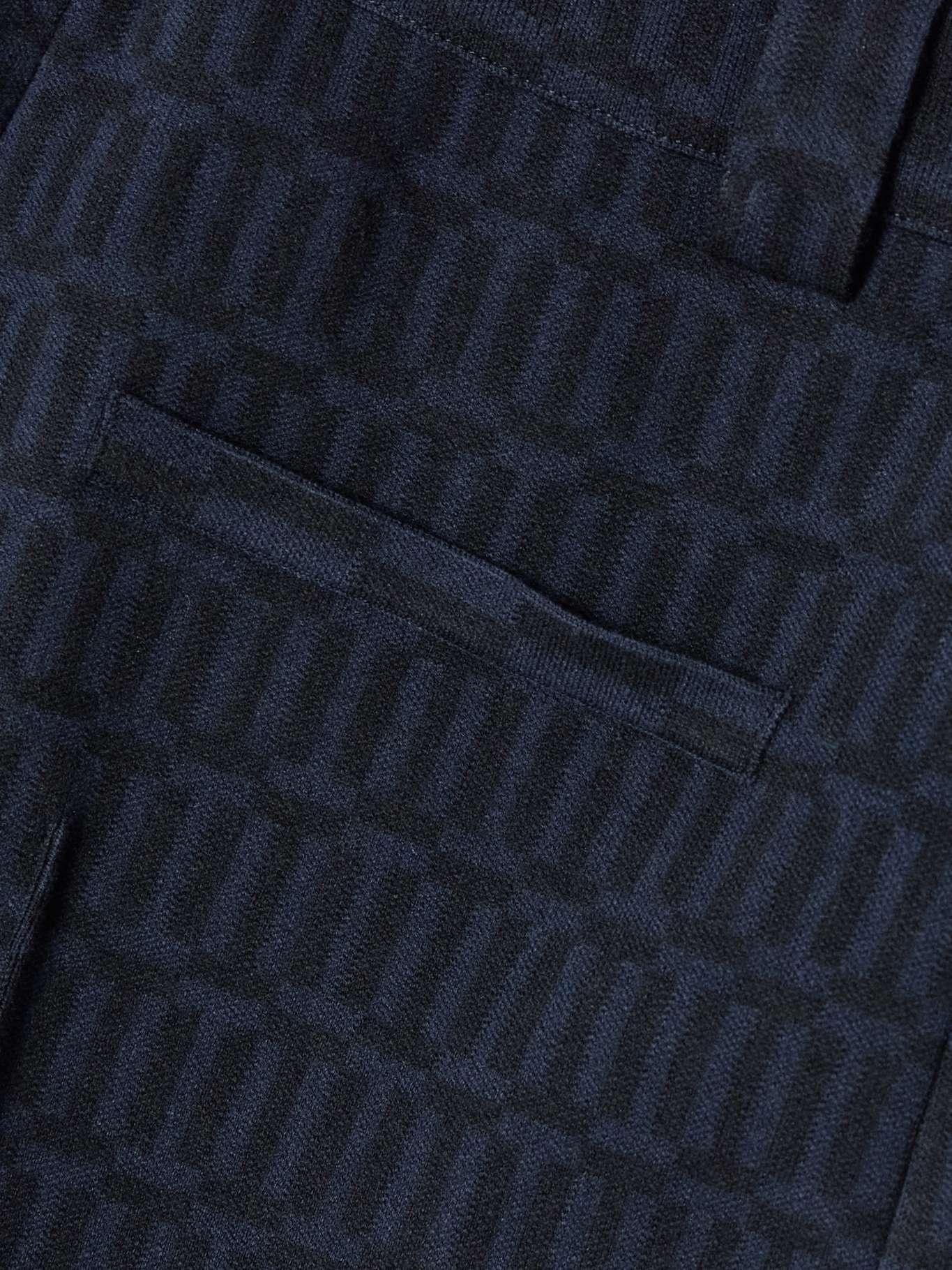 Charlie cotton-blend jacquard slim-leg pants Navy - 4
