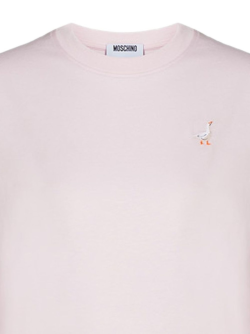 goose-embroidered T-shirt 3