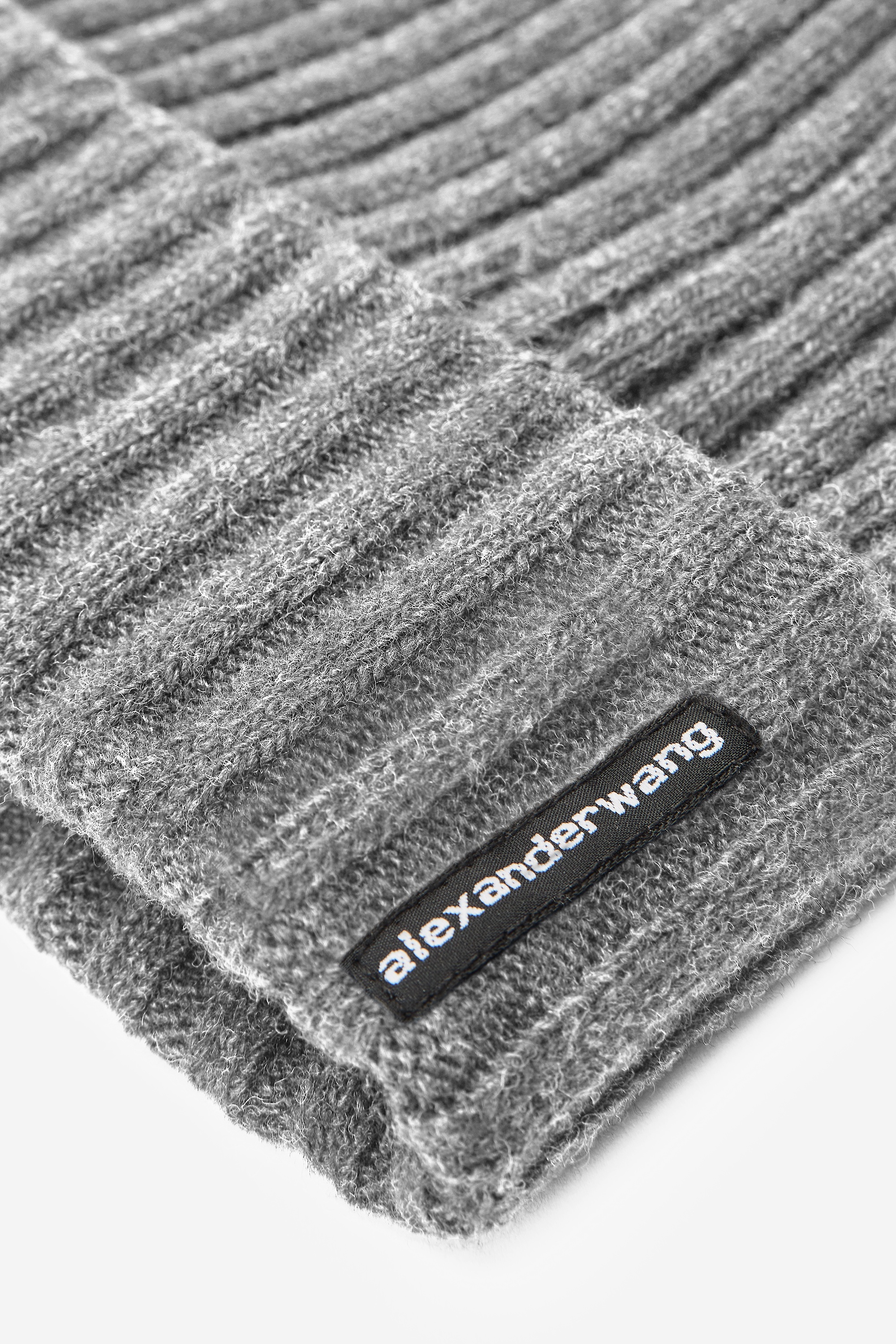 Ribbed Beanie with Logo Flag Tag - 2