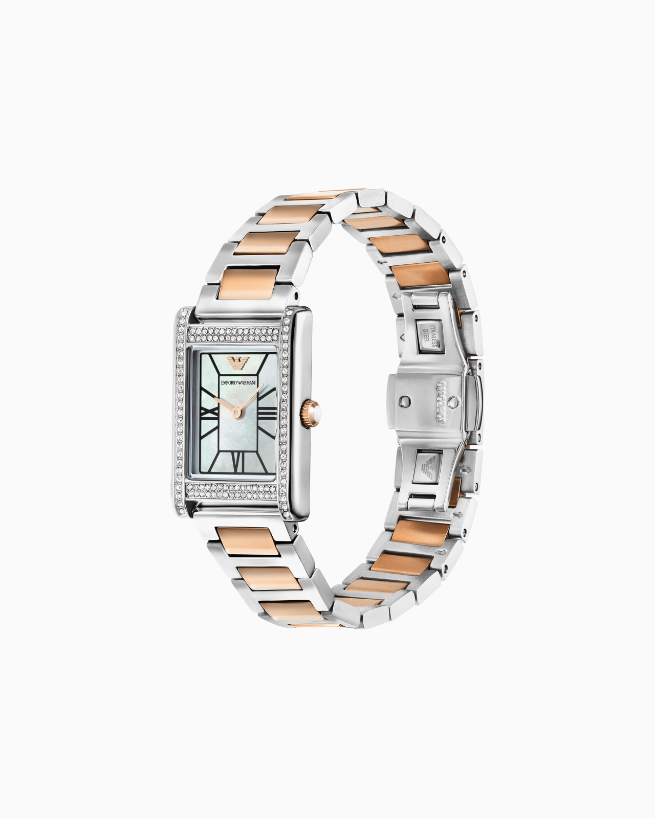 TWO-HAND TWO-TONE STAINLESS STEEL WATCH - 2