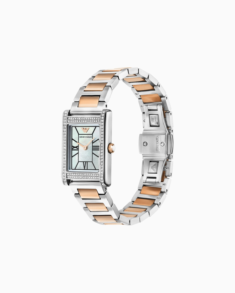 EMPORIO ARMANI TWO-HAND TWO-TONE STAINLESS STEEL WATCH outlook