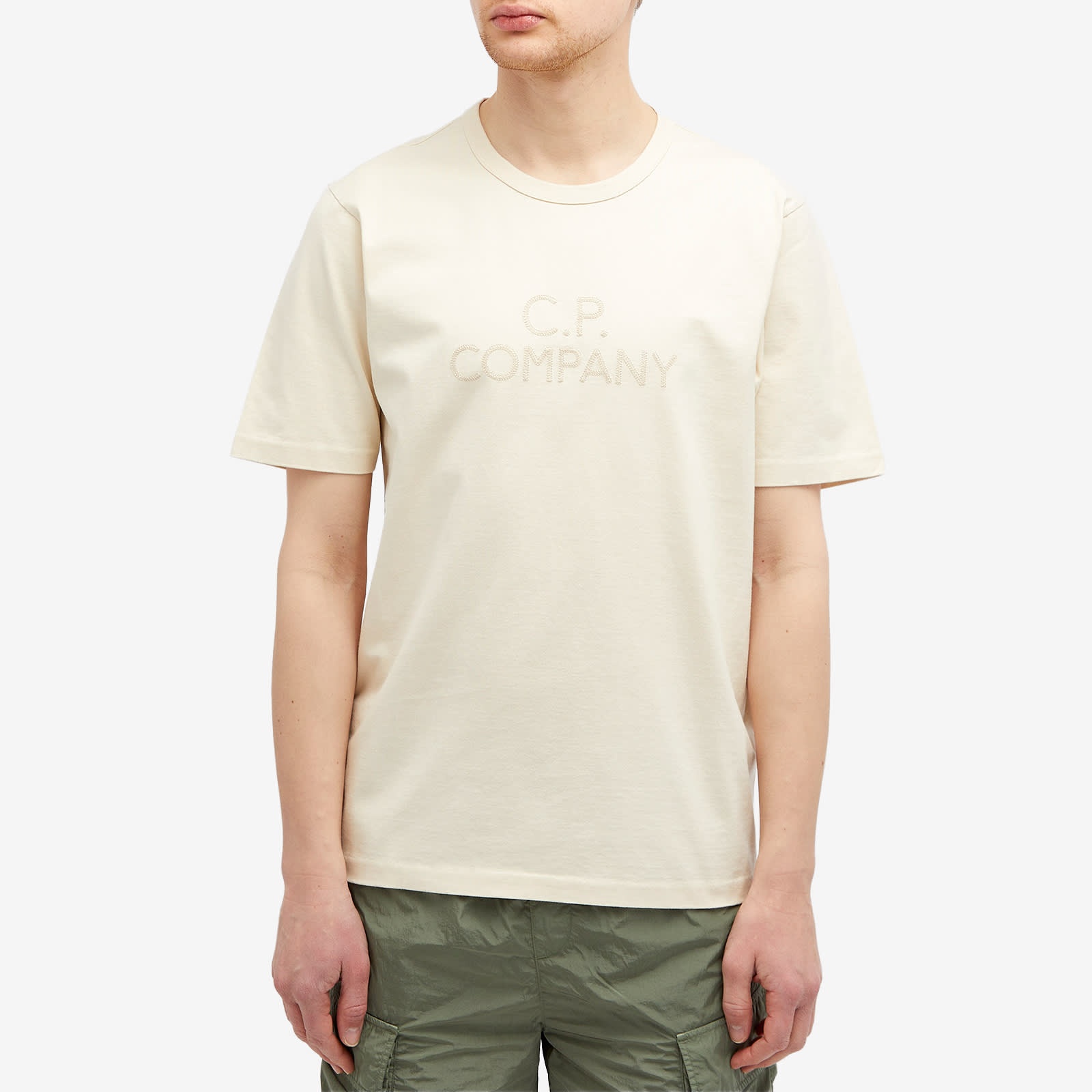 C.P. Company 30/2 Mercerized Jersey Twisted Logo T-Shirt - 2