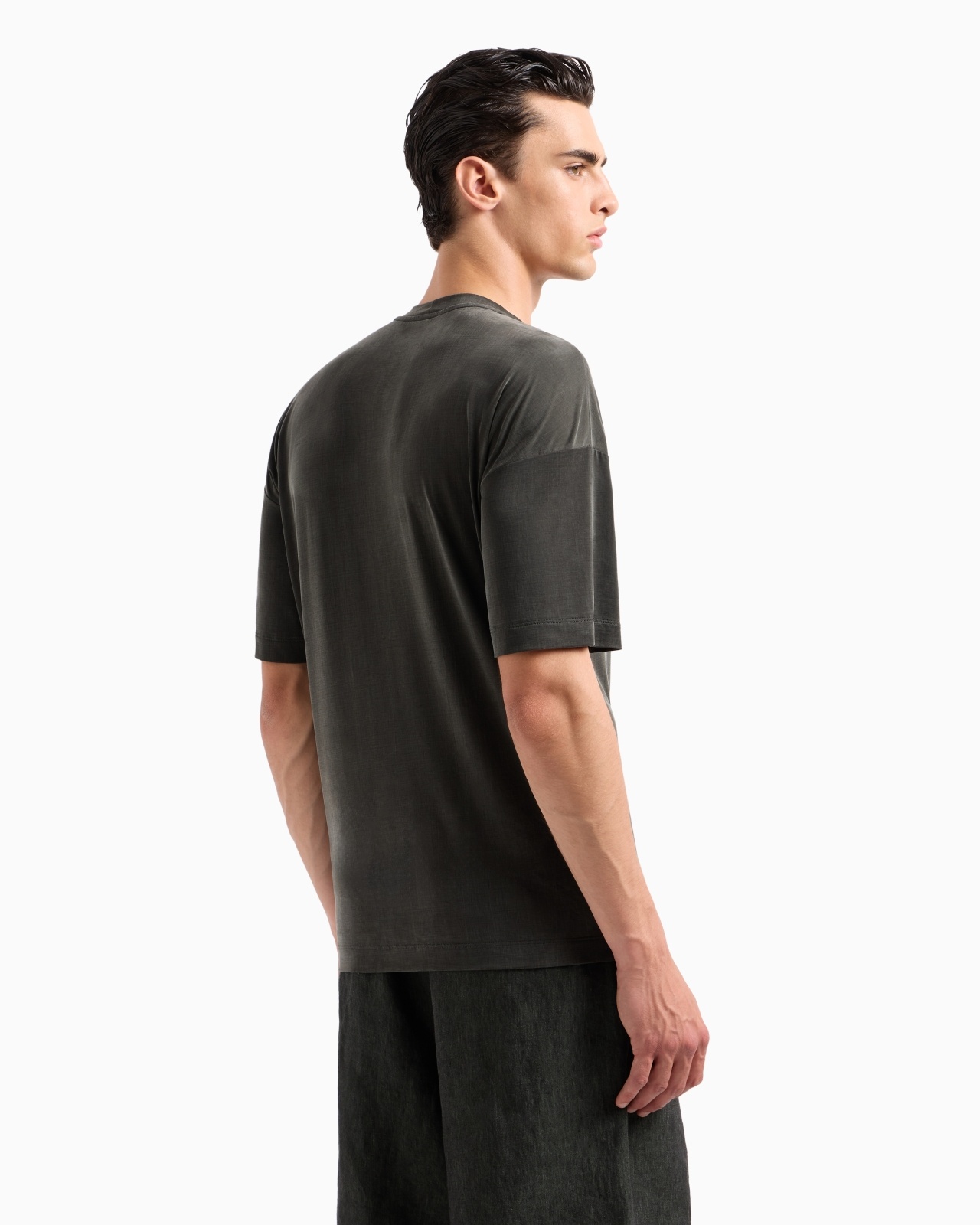 STRETCH CUPRO OVERSIZED CREW-NECK T-SHIRT - 3