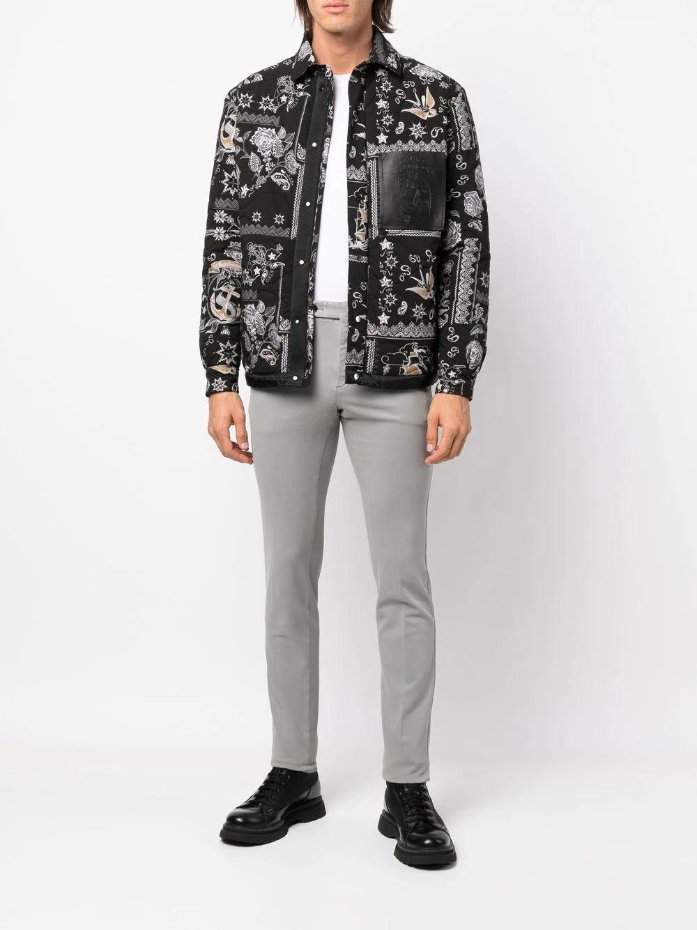 graphic-print jacket - 2