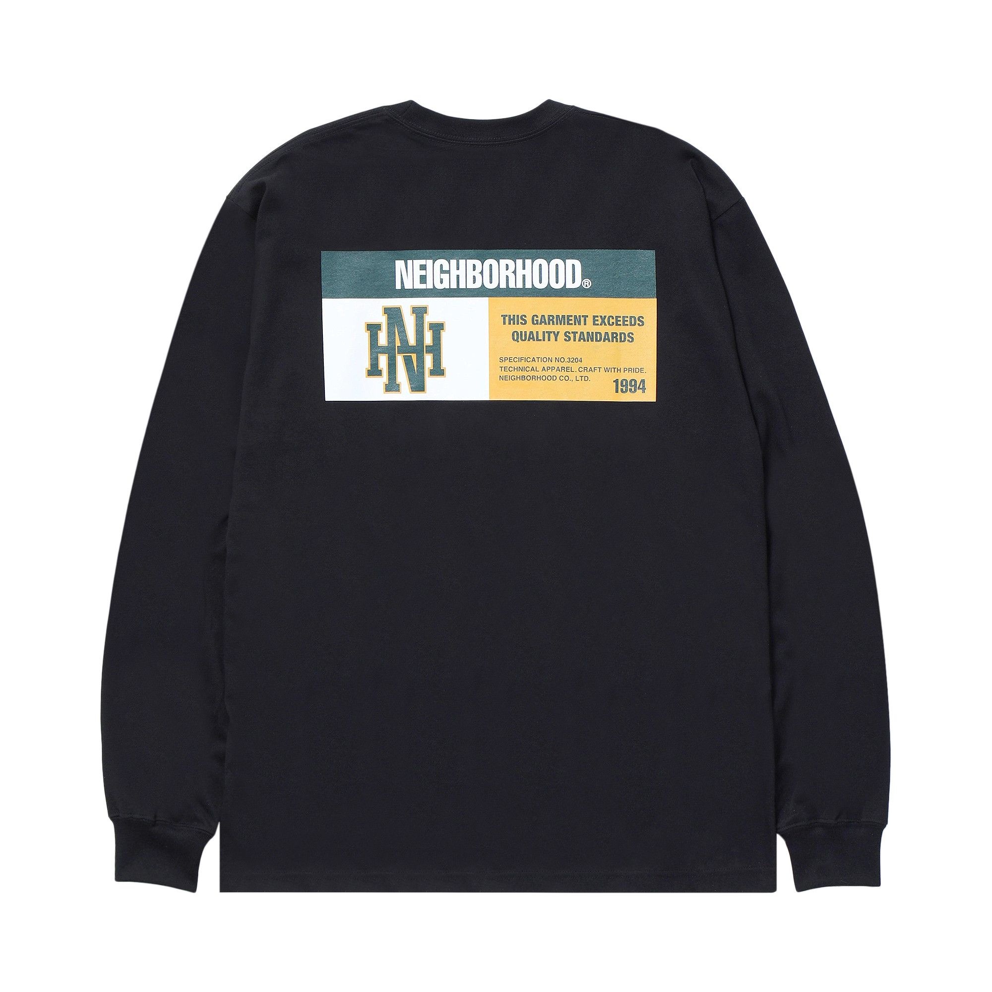 Neighborhood NH-8 Long-Sleeve Tee 'Black/Green' - 2