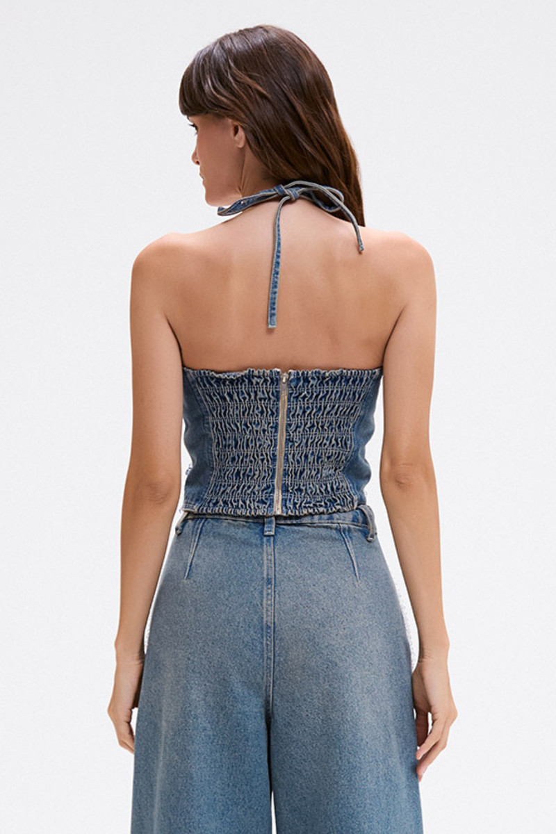 NOSTALGIC SKY DENIM BUSTIER TOP 3