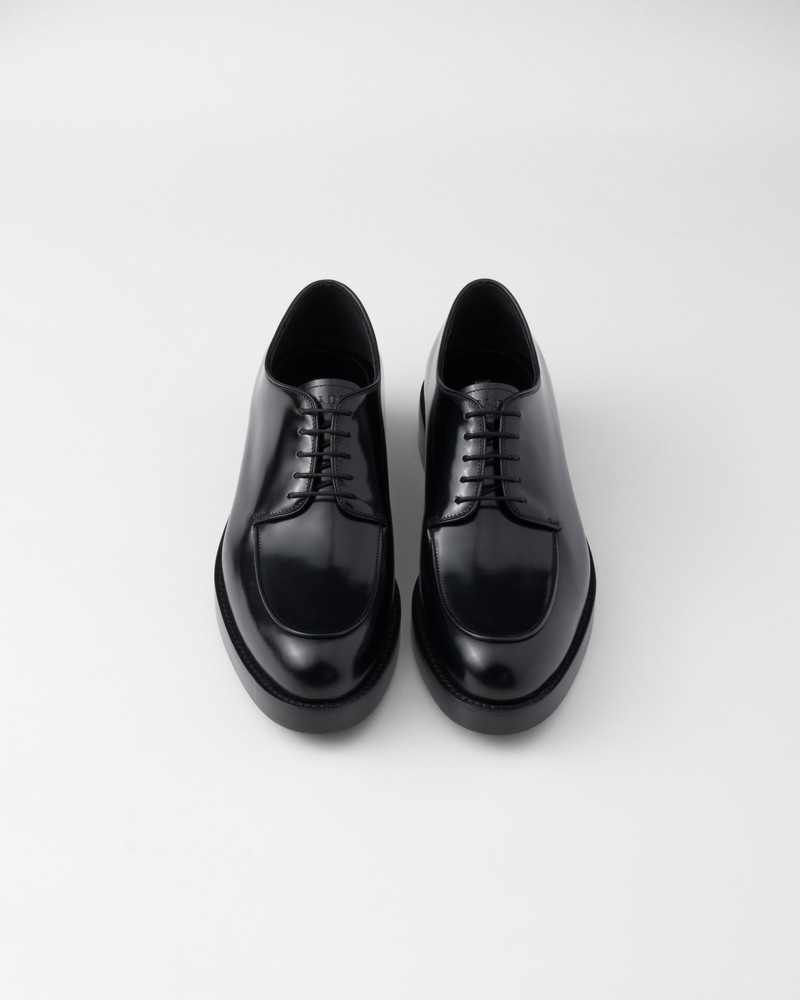 Brushed leather derby shoes 4