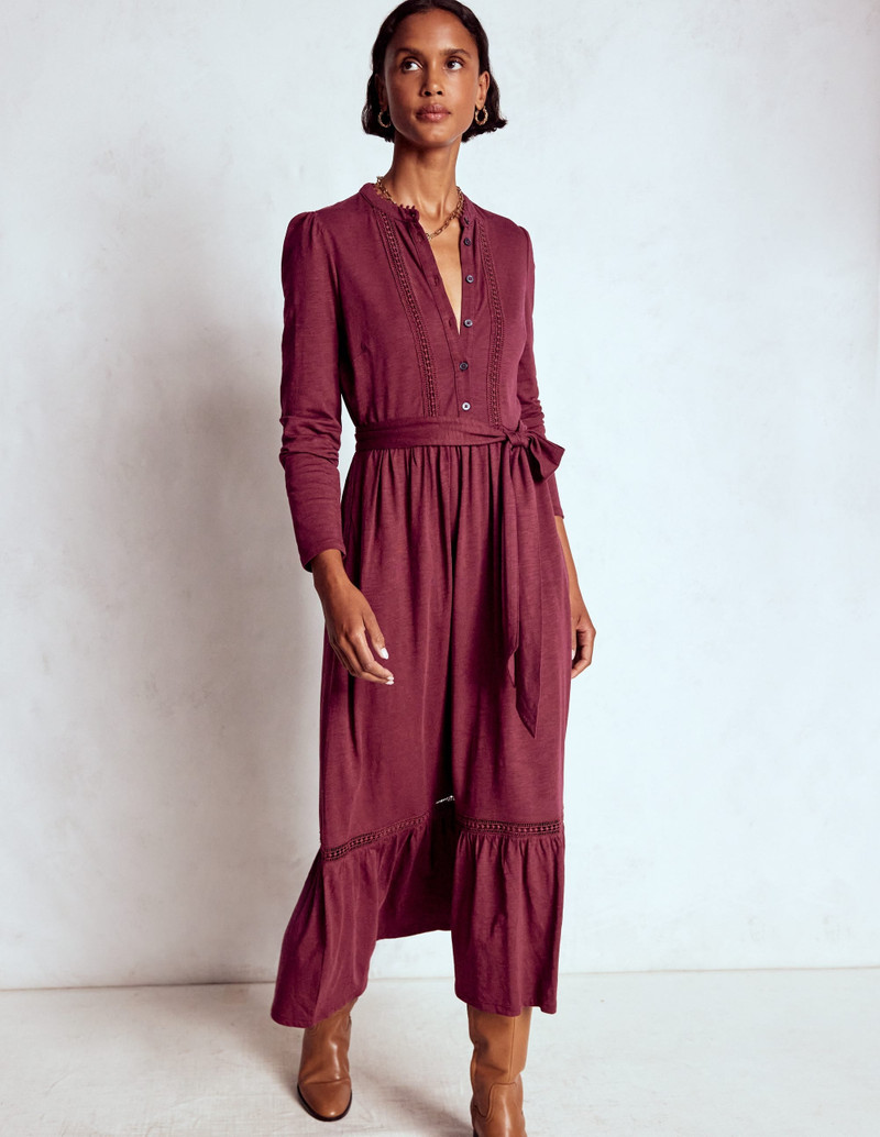Edwina Jersey Shirt Dress-Deep Wisteria 5