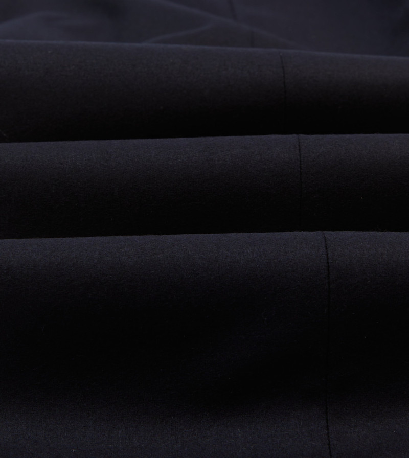 Navy Wool Flannel Flat Front Trousers 3