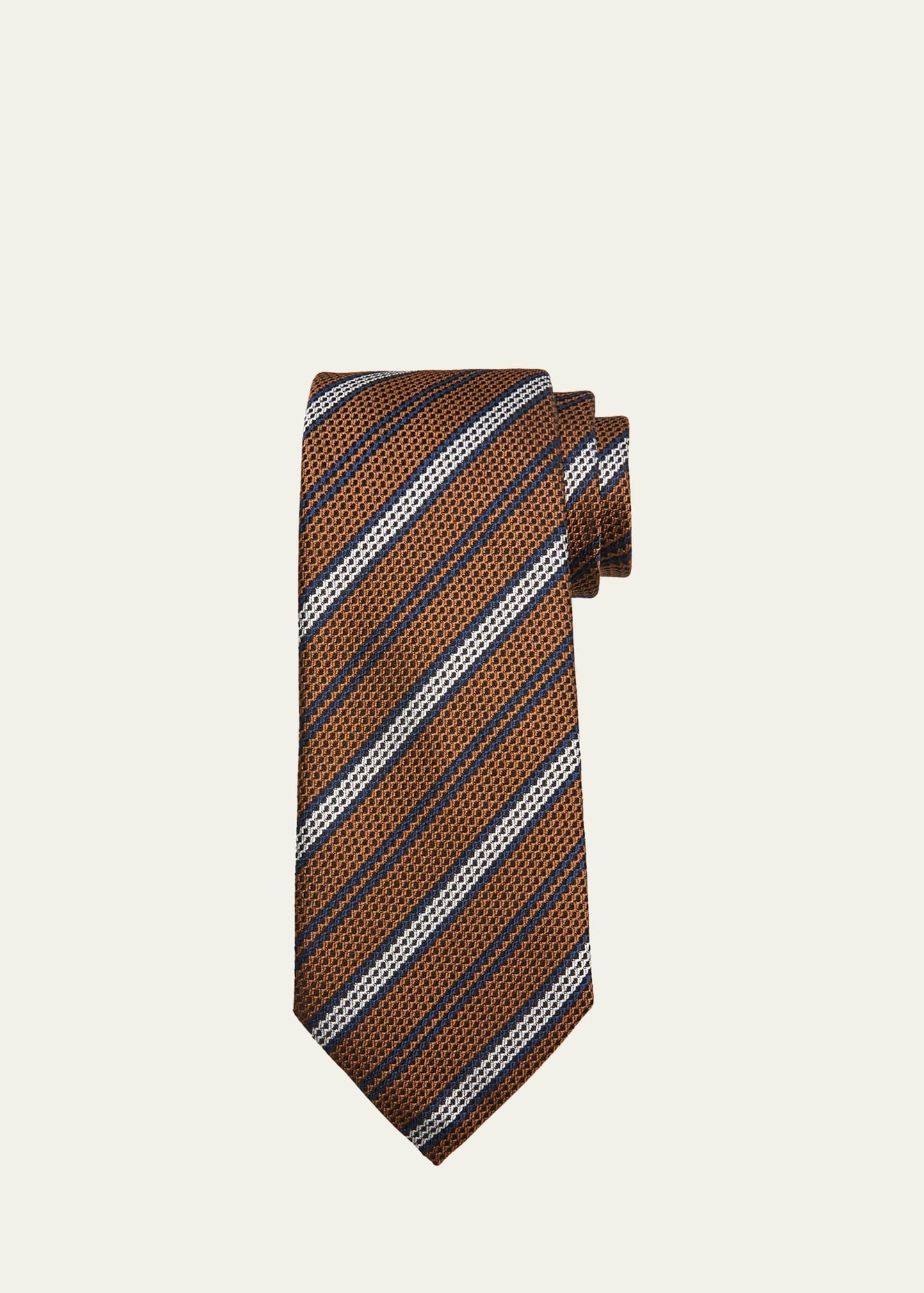 Men's Silk Mesh Multi-Stripe Tie - 1