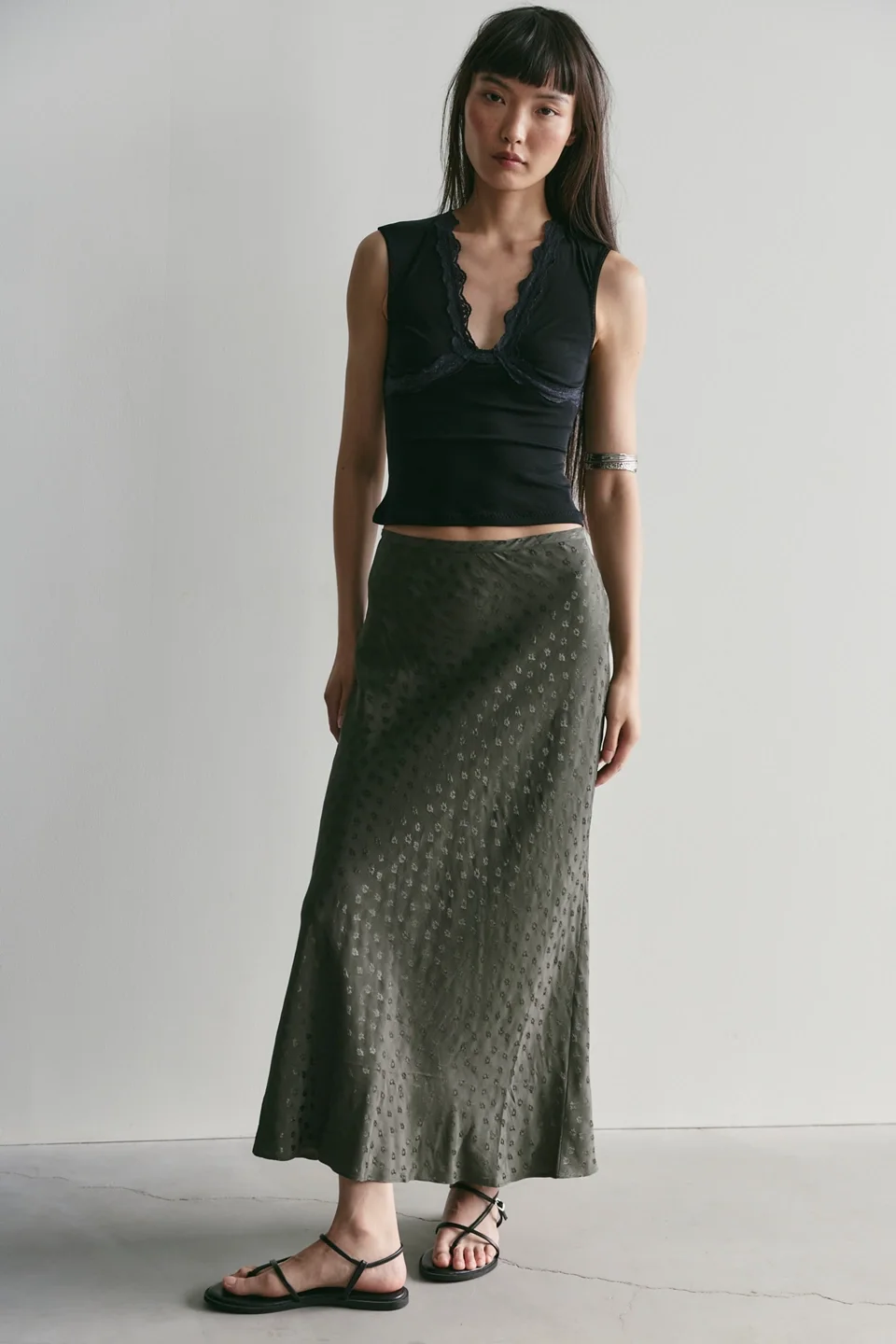 Bonita Solid Maxi Skirt - 1