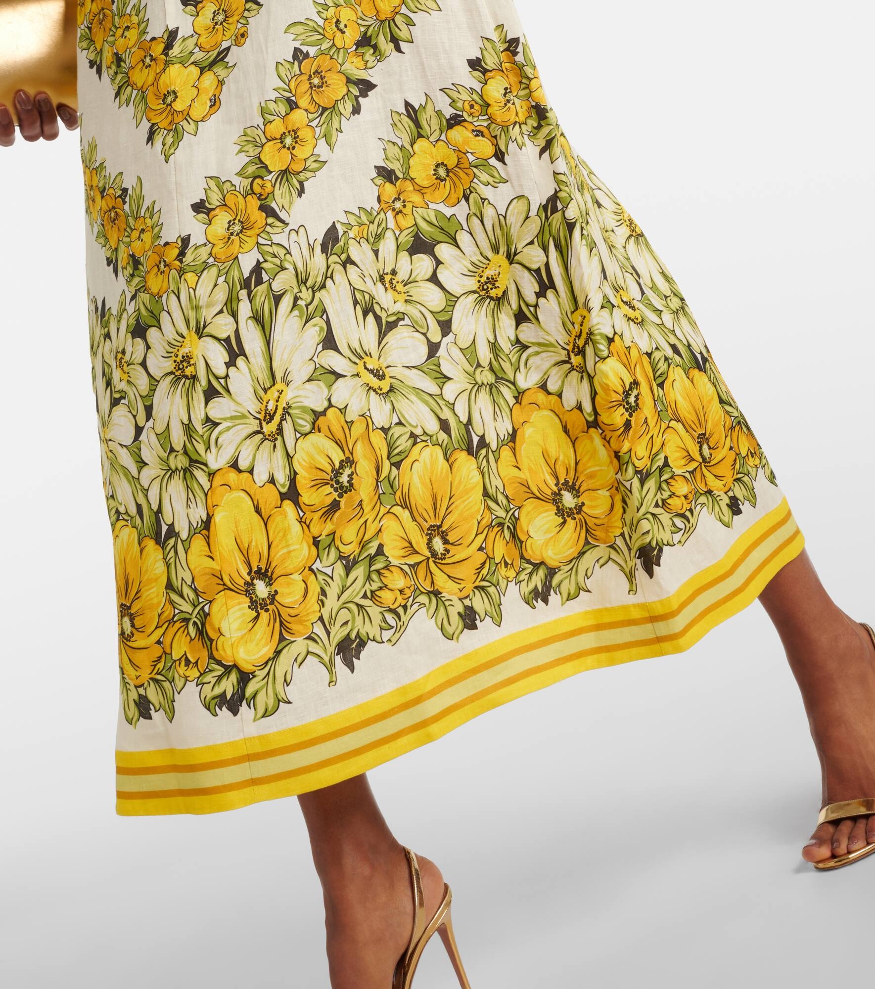 Gisela floral linen midi dress - 5