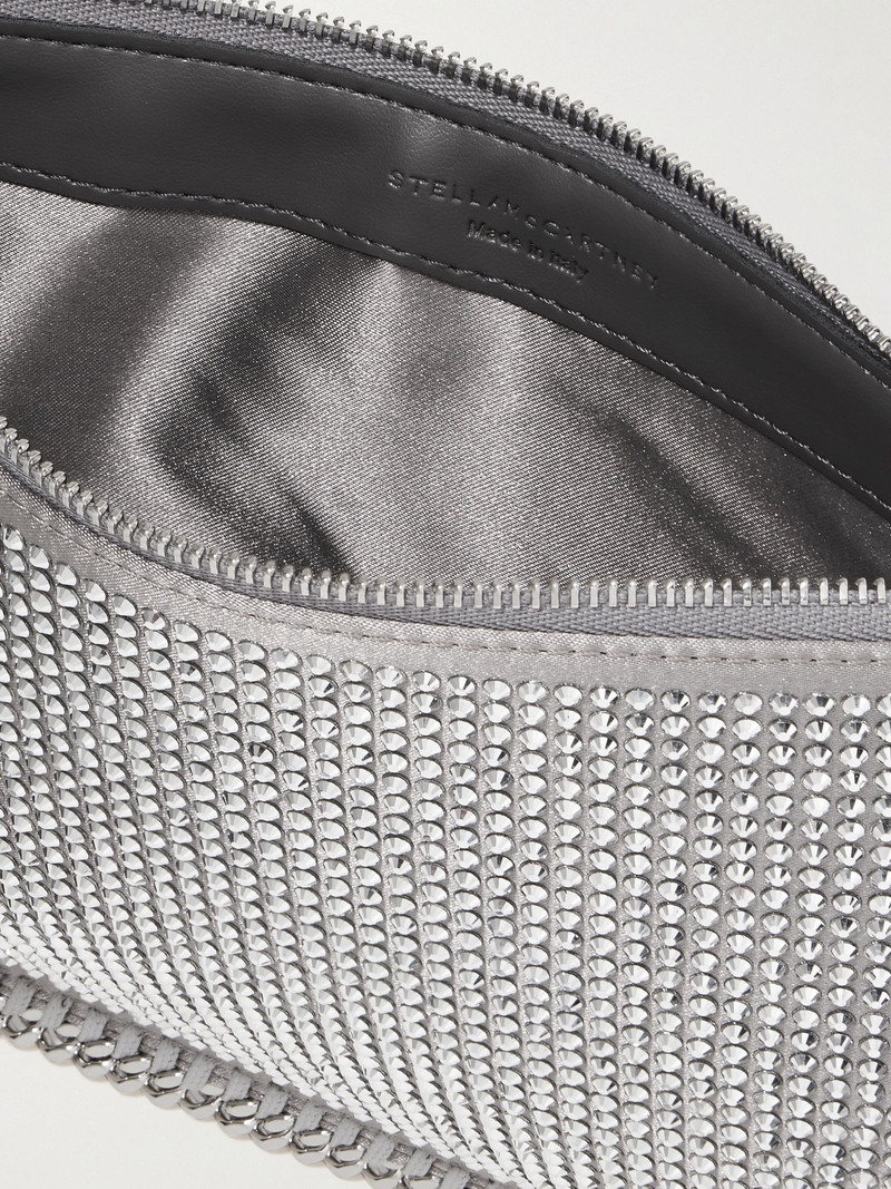 Falabella embellished satin shoulder bag Silver 5